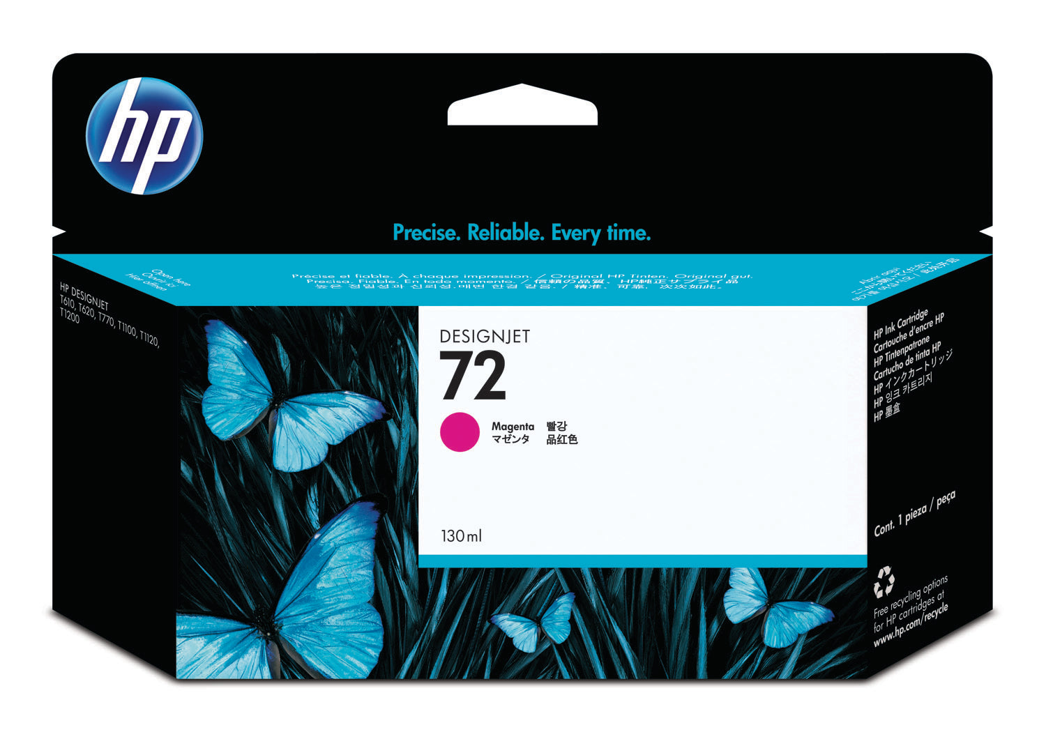 HP Cart. d'encre 72 magenta C9372A DesignJet T1100 130ml