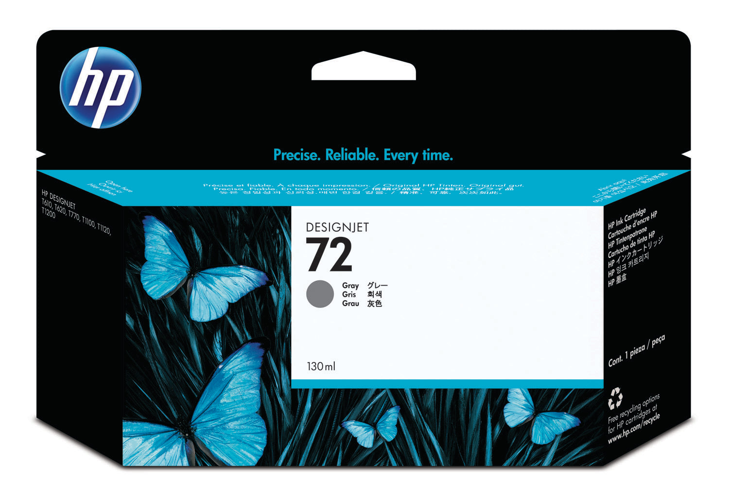 HP Cart. d'encre 72 grey C9374A DesignJet T1100 130ml