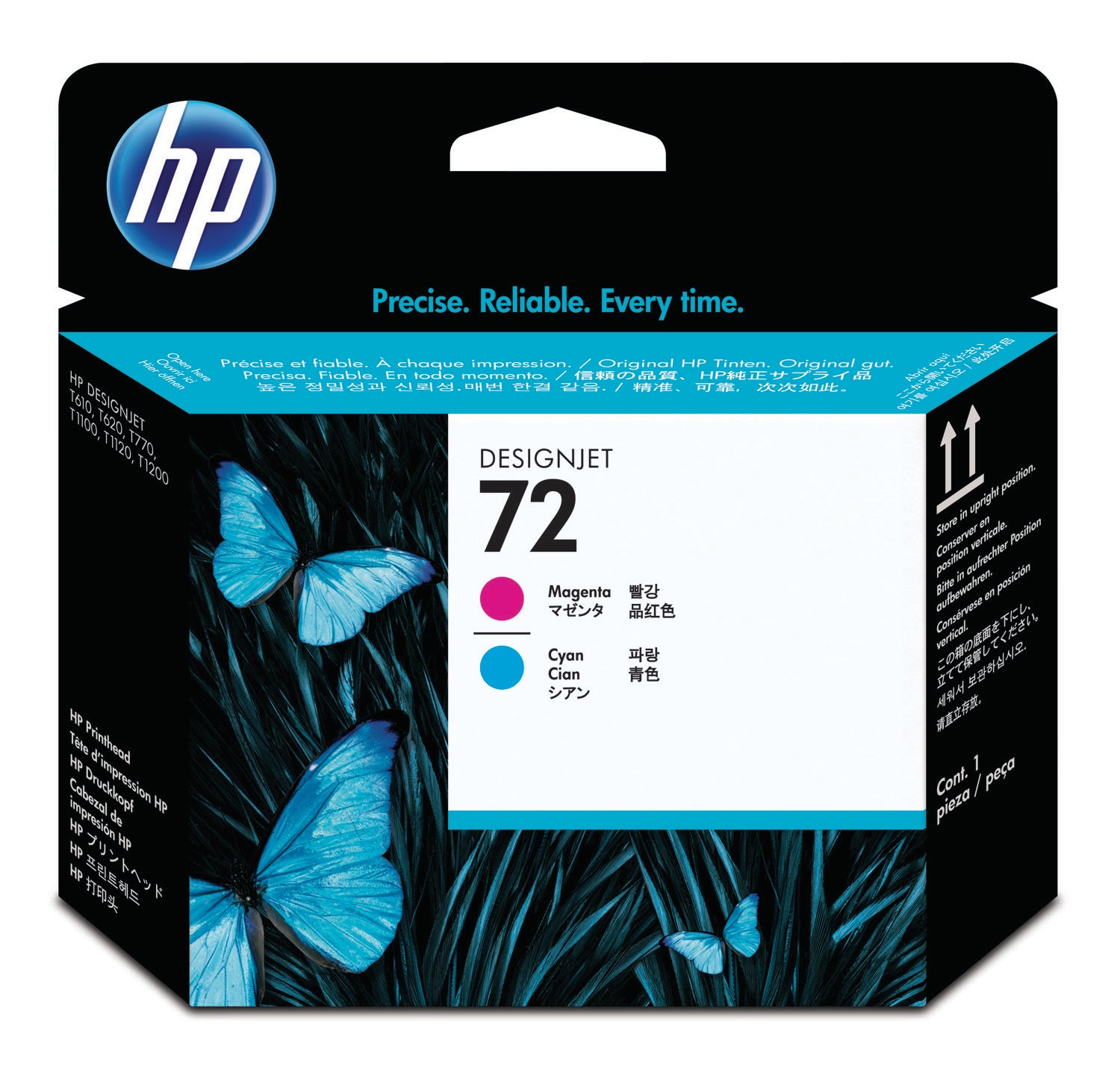 HP Tête d'impr. 72 magenta/cyan C9383A DesignJet T1100
