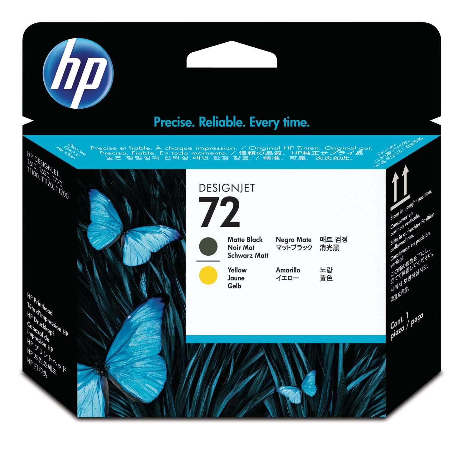 HP Tête d'impr. 72 noir mat/jaune C9384A DesignJet T1100