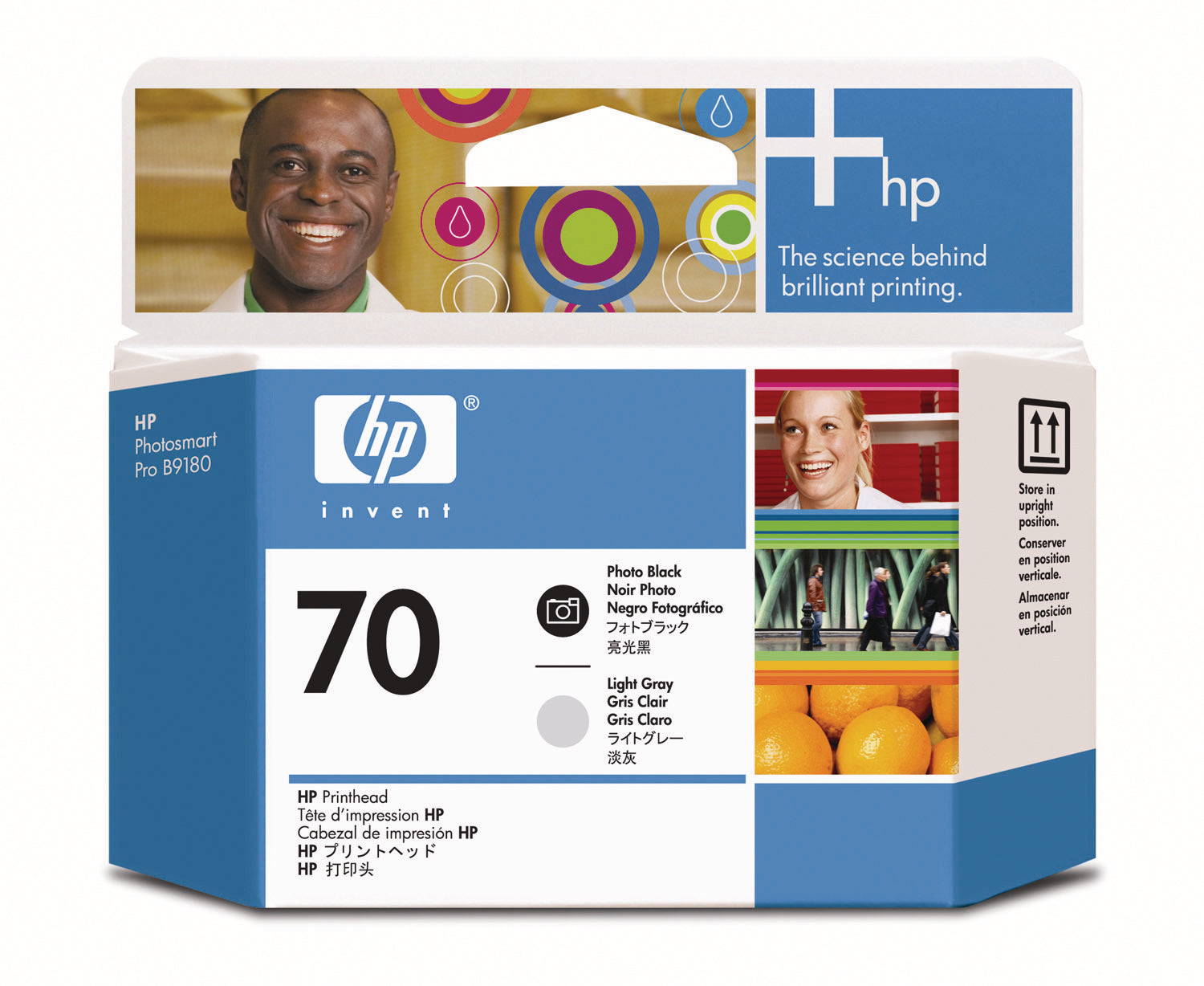 HP Tête d'imp. 70 ph-noir/lg-grey C9407A DesignJet Z2100/Z3100