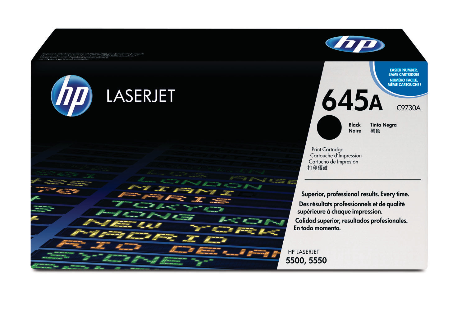 HP Cartouche toner 645A noir C9730A Color LaserJet 5500 13'000 p.