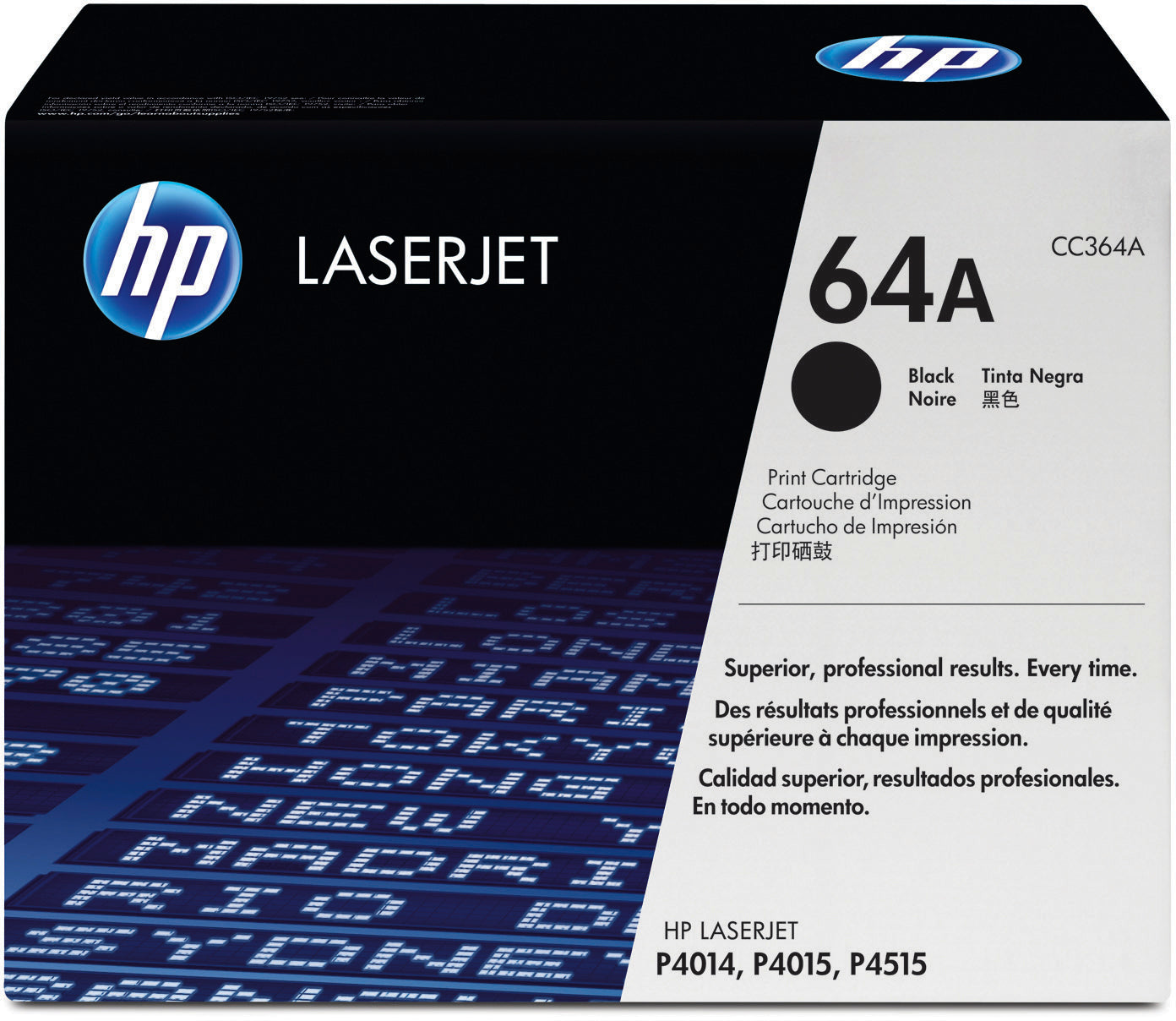 HP Cartouche toner 64A noir CC364A LaserJet P4014 10'000 pages