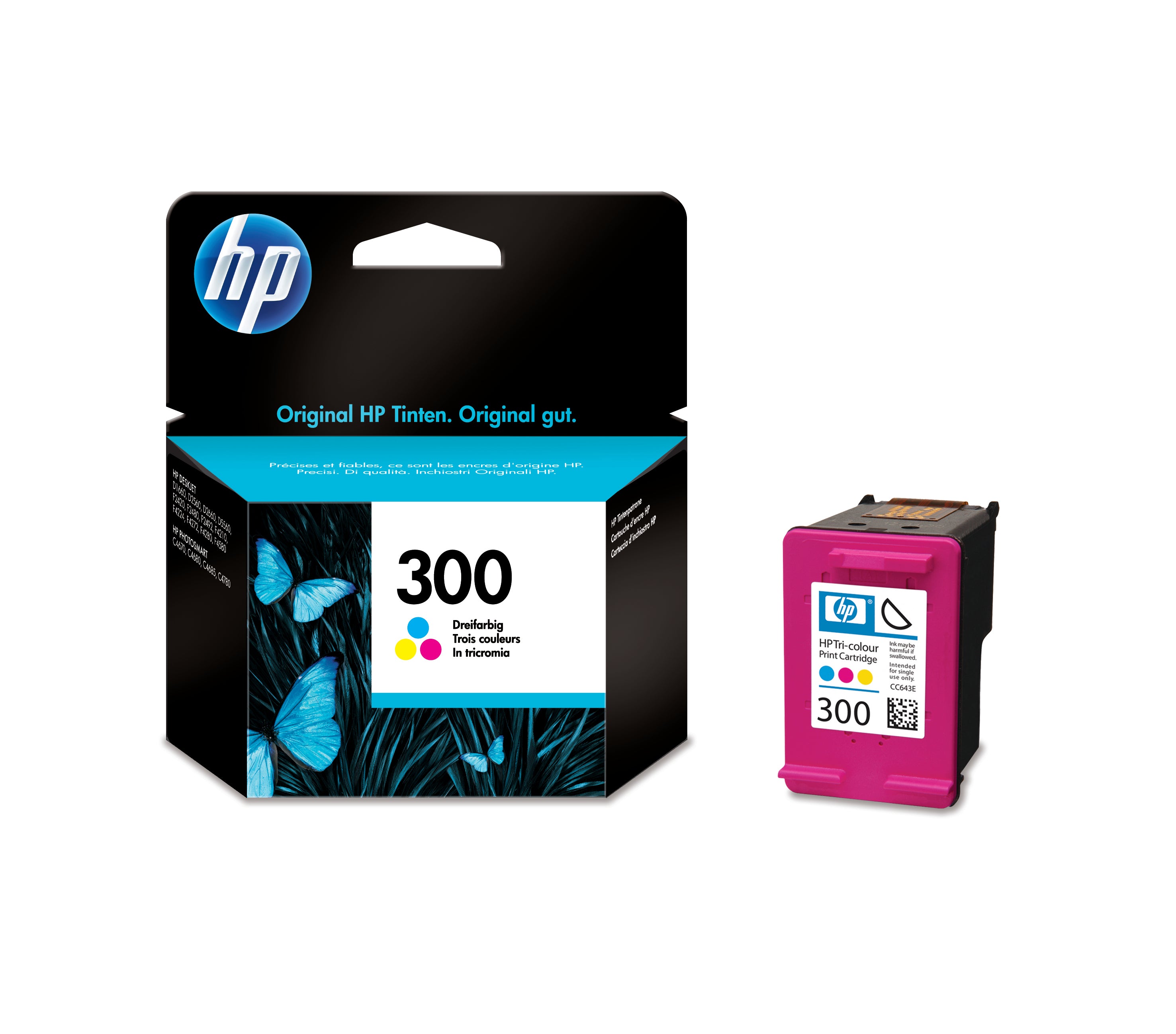 HP Cartouche d'encre 300 color CC643EE DeskJet D2560 165 pages