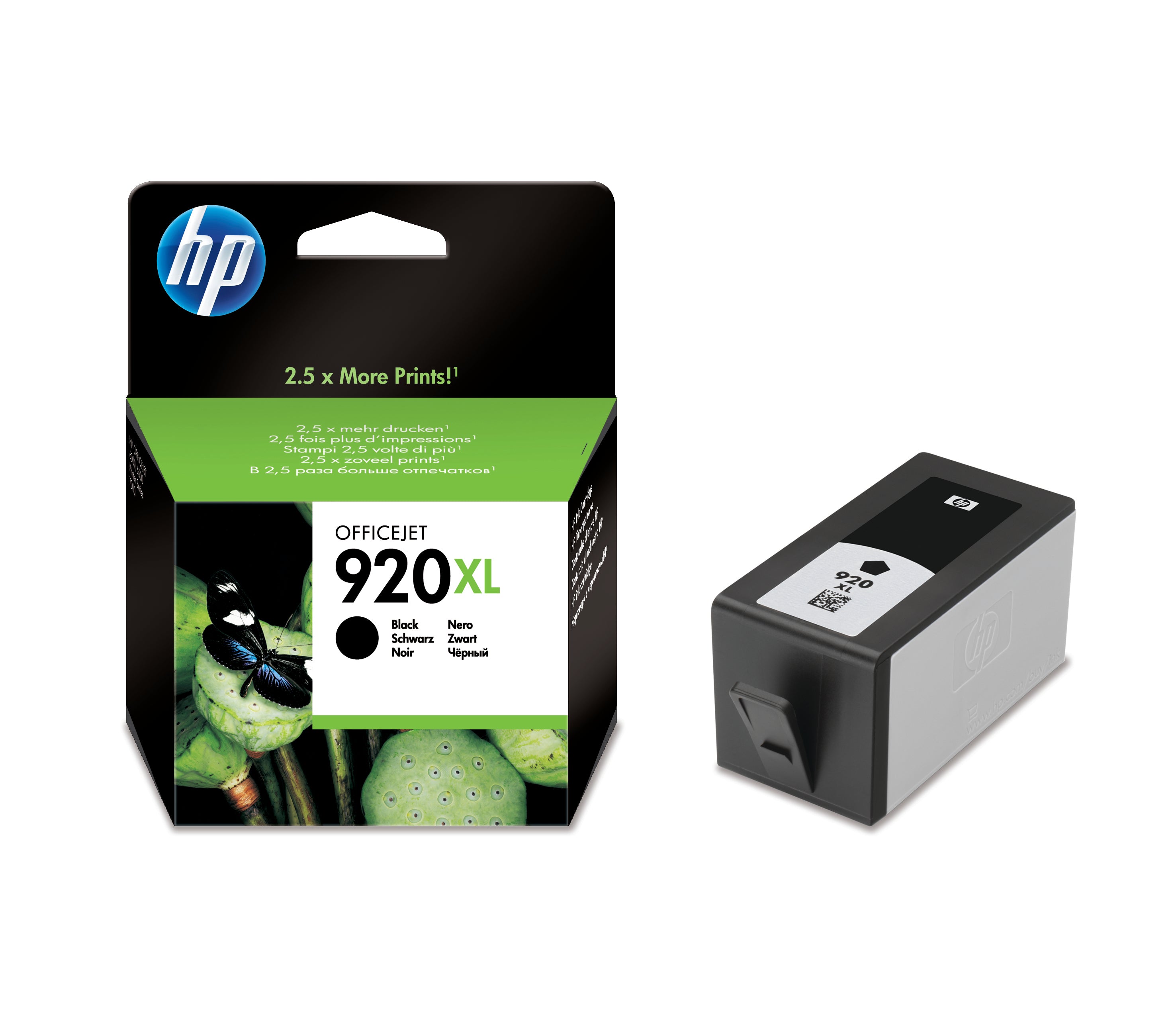 HP Cart. d'encre 920XL noir CD975AE OfficeJet 6500 1200 pages
