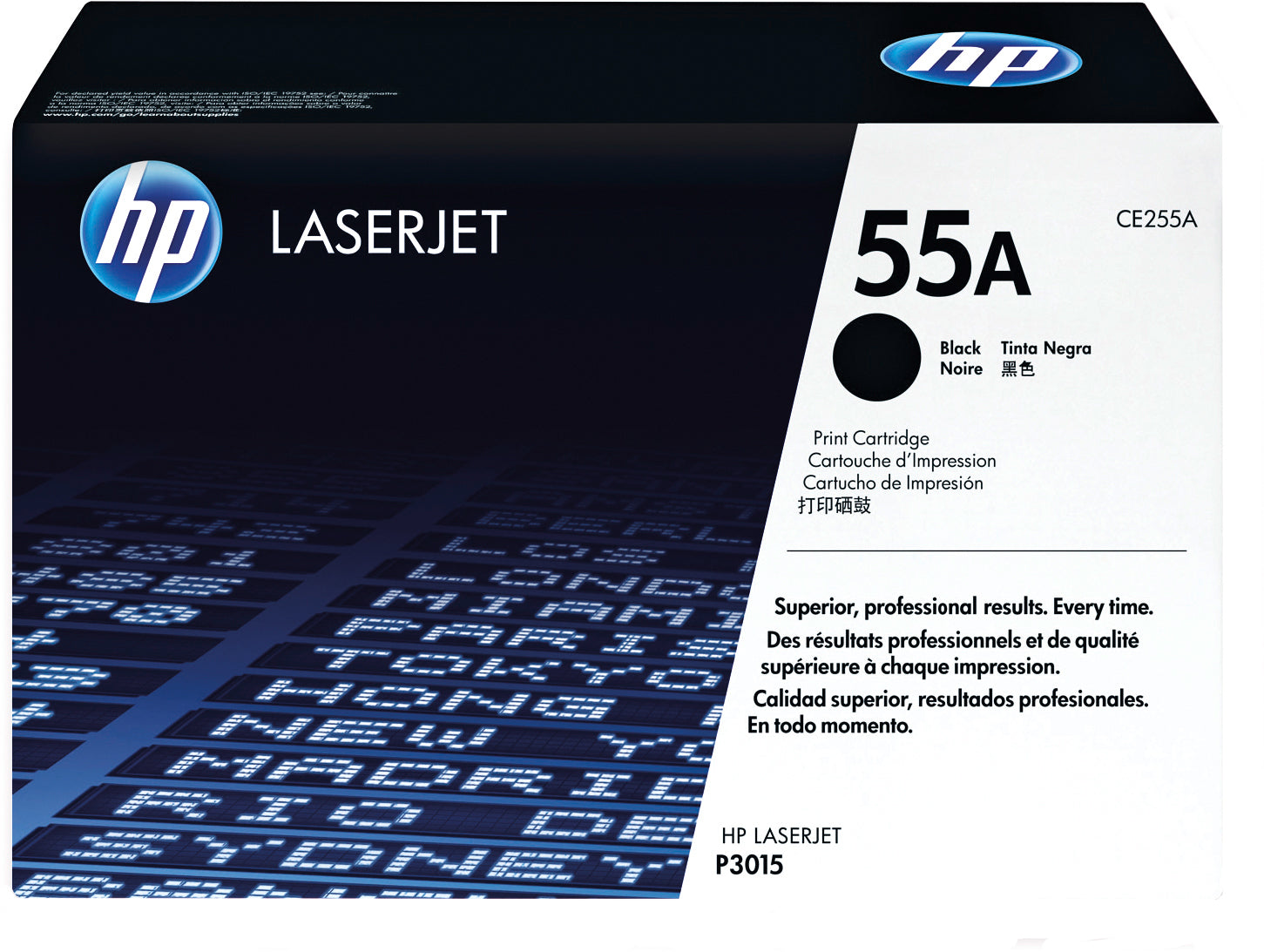 HP Cartouche toner 55A noir CE255A LaserJet P3015 6000 pages