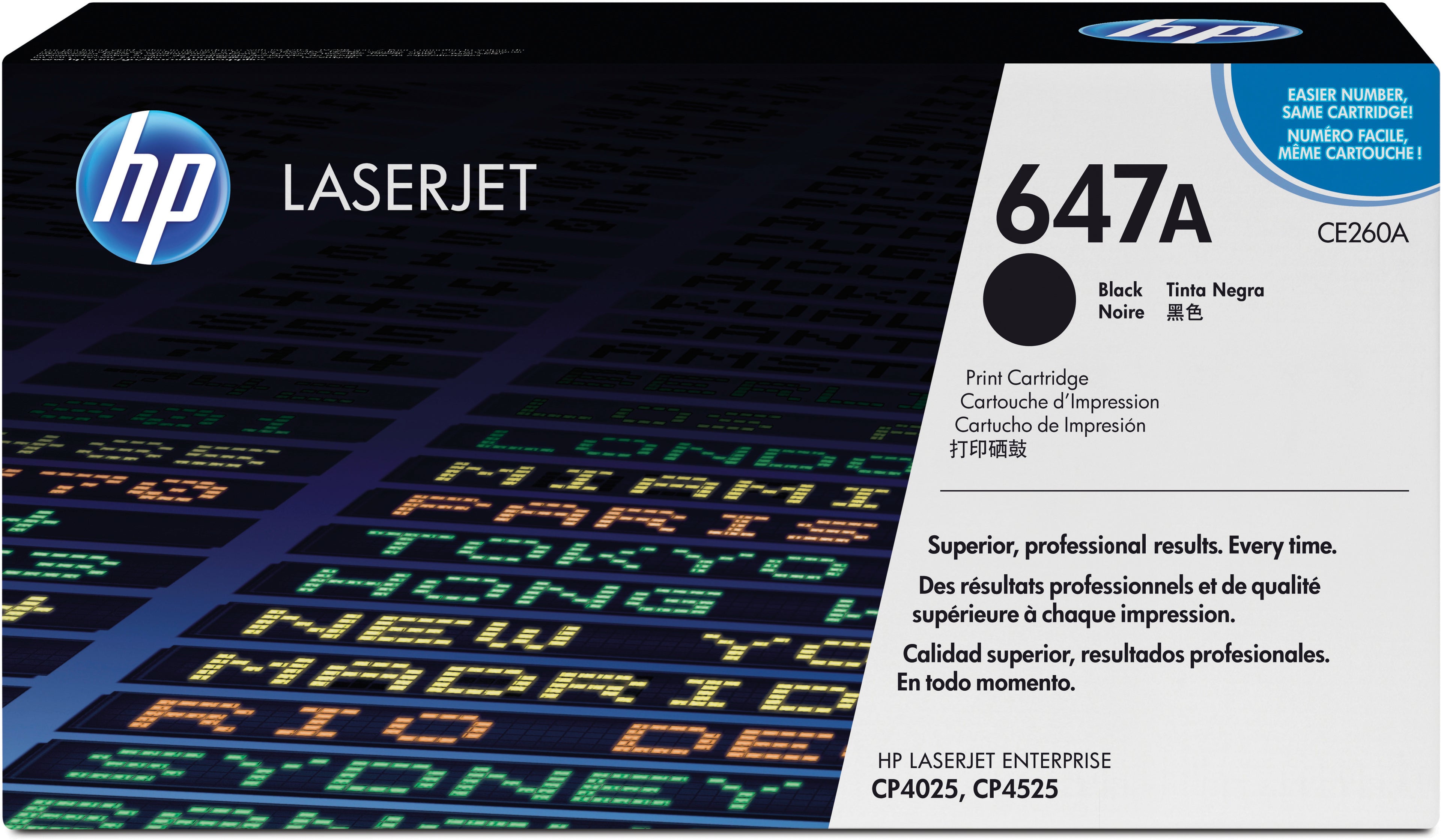HP Cartouche toner 647A noir CE260A Color LJ CP4025 8500 pages