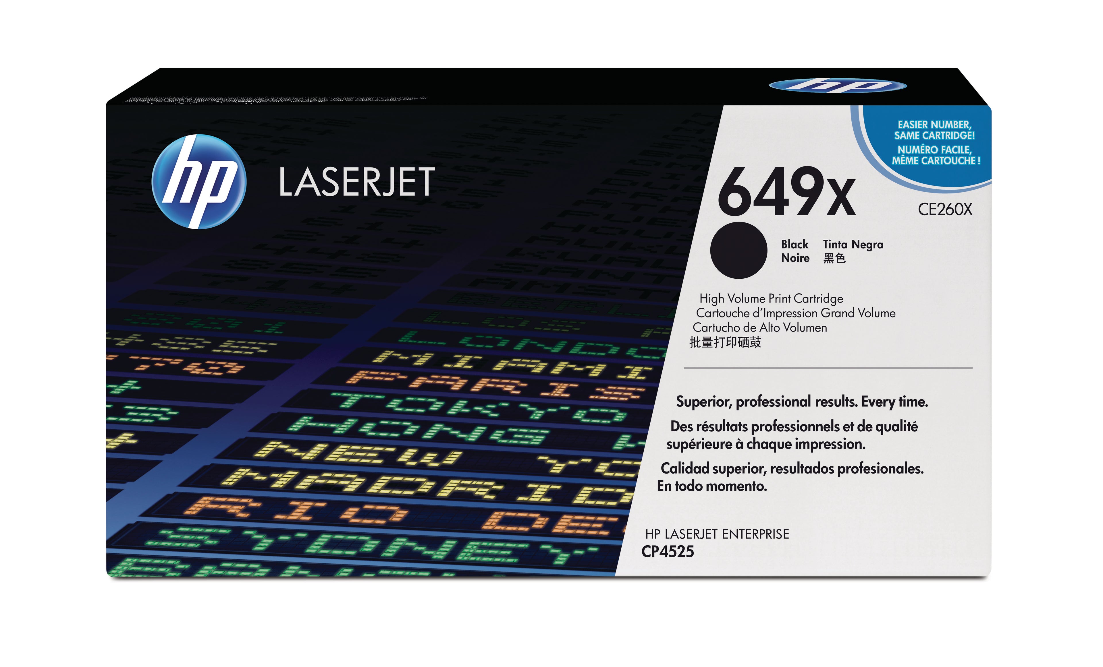 HP Cartouche toner 649X noir CE260X Color LJ CP4525 17'000 pages