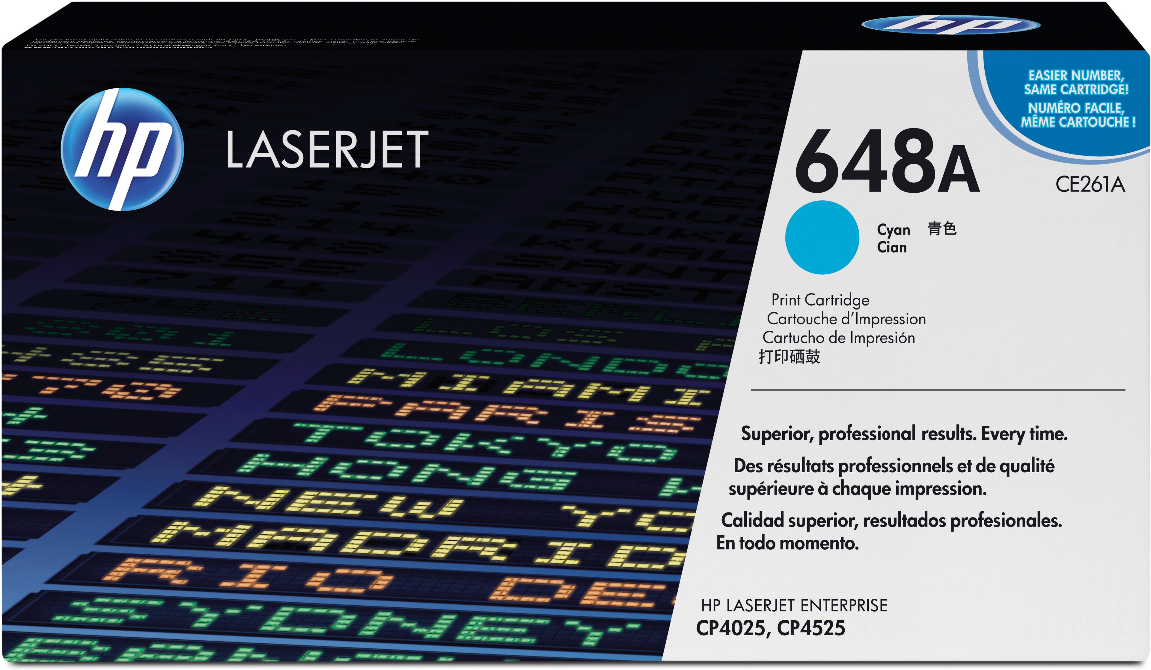 HP Cartouche toner 648A cyan CE261A Color LJ CP4025 11'000 pages
