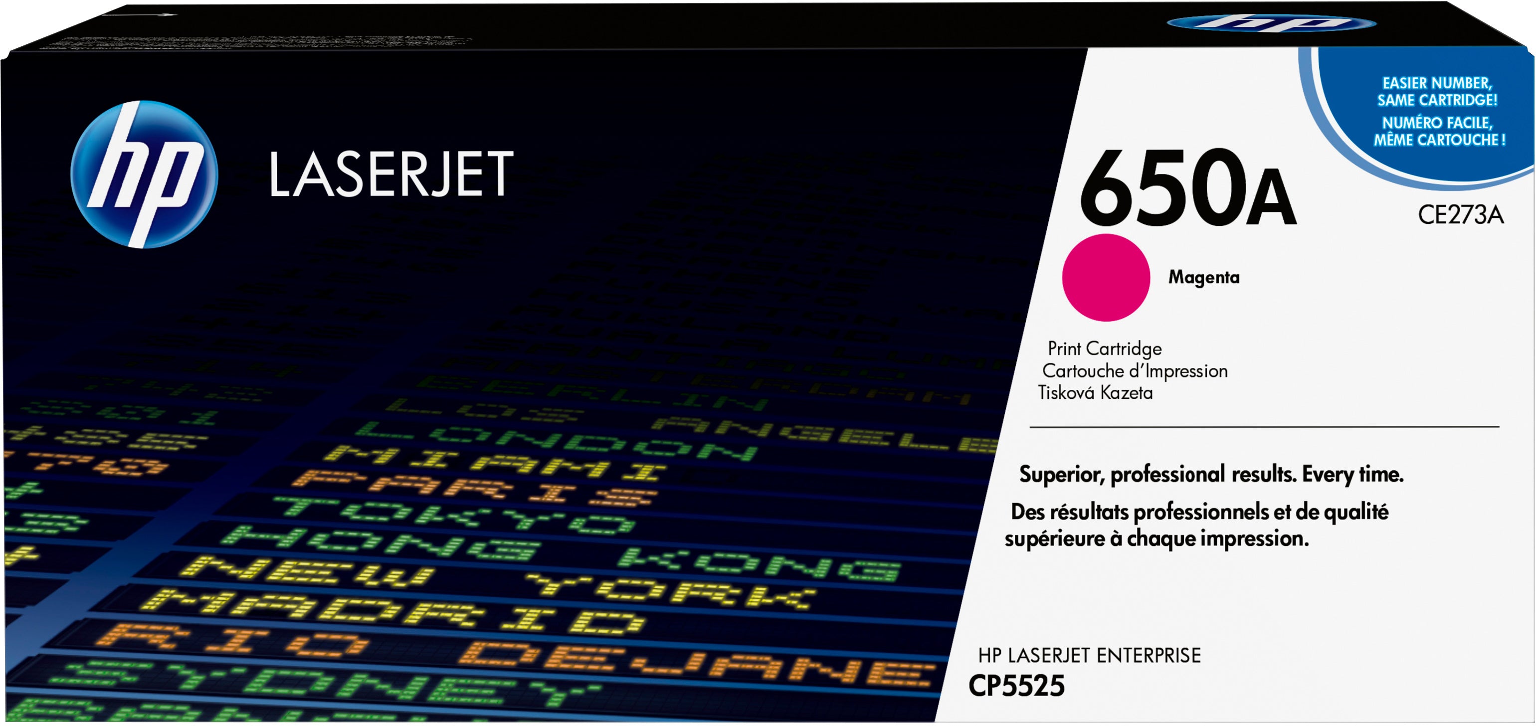 HP Cartouche toner 650A magenta CE273A Color LJ CP5520 15'000 pages