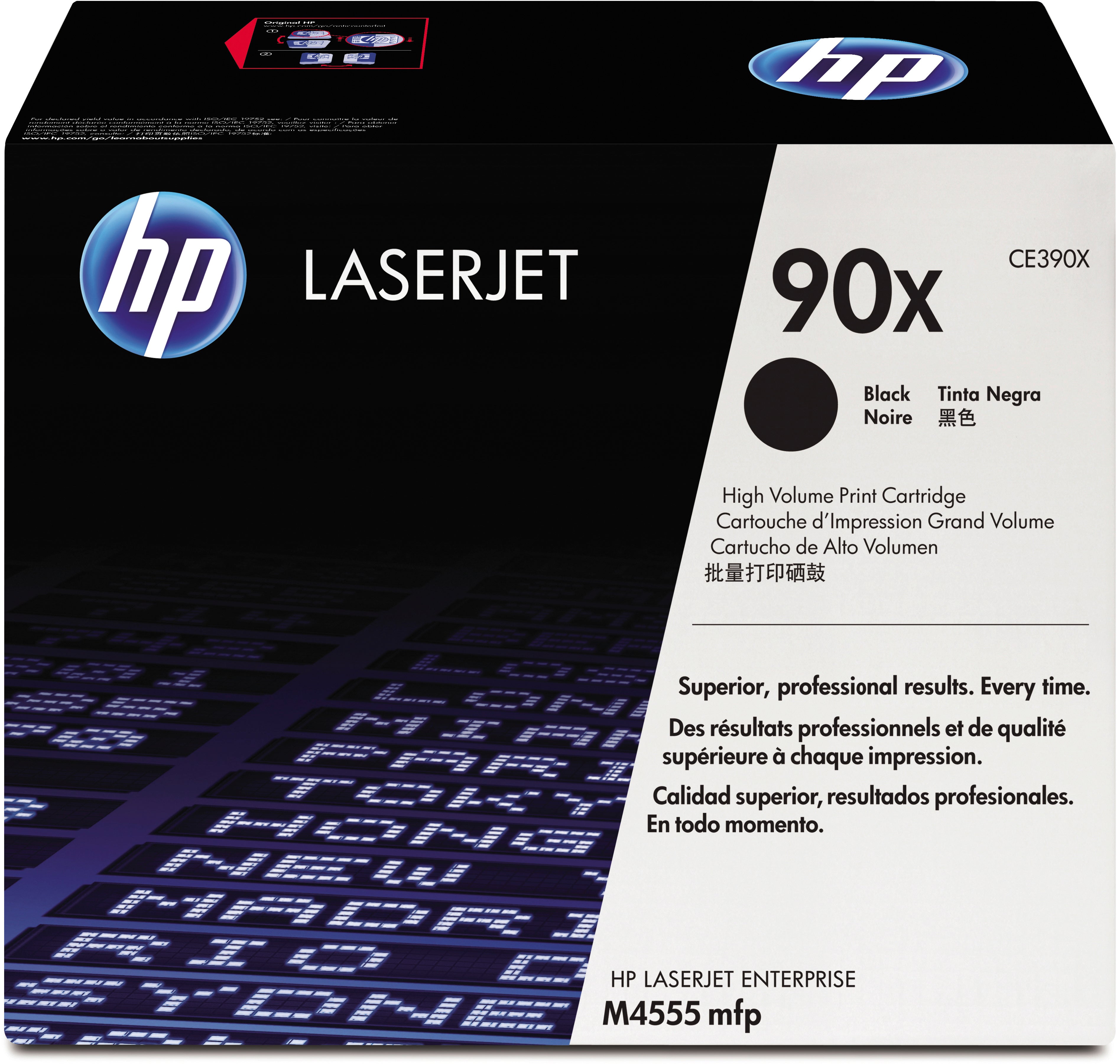 HP Cartouche toner 90X noir CE390X LaserJet M4555 24'000 pages