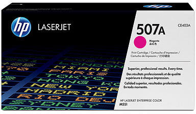 HP Cartouche toner 507A magenta CE403A LJ Enterprise 500 Col. 6000 p.