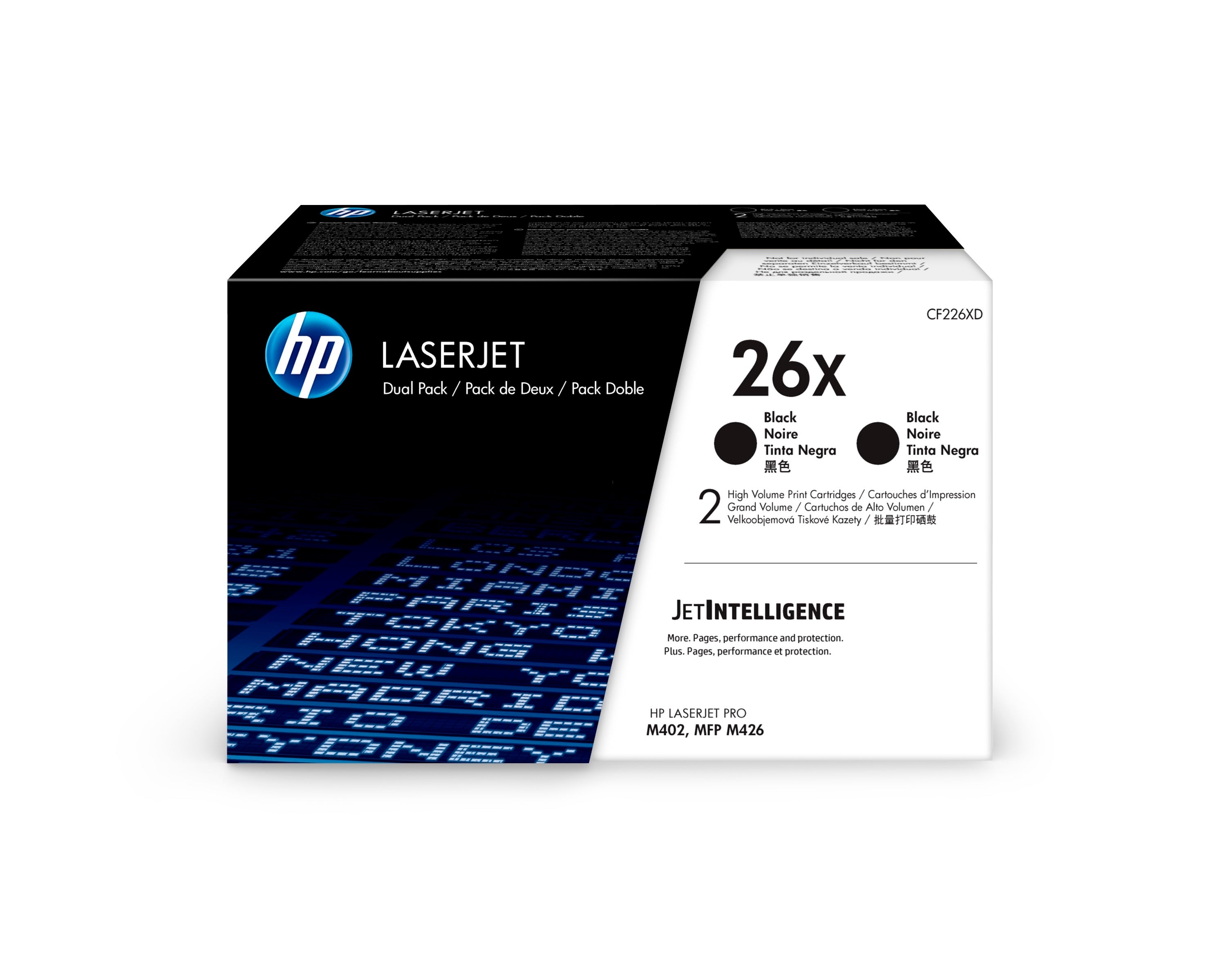 HP Cartouche toner 26X noir CF226XD LJ Pro M402/MFP M426 2 pcs.