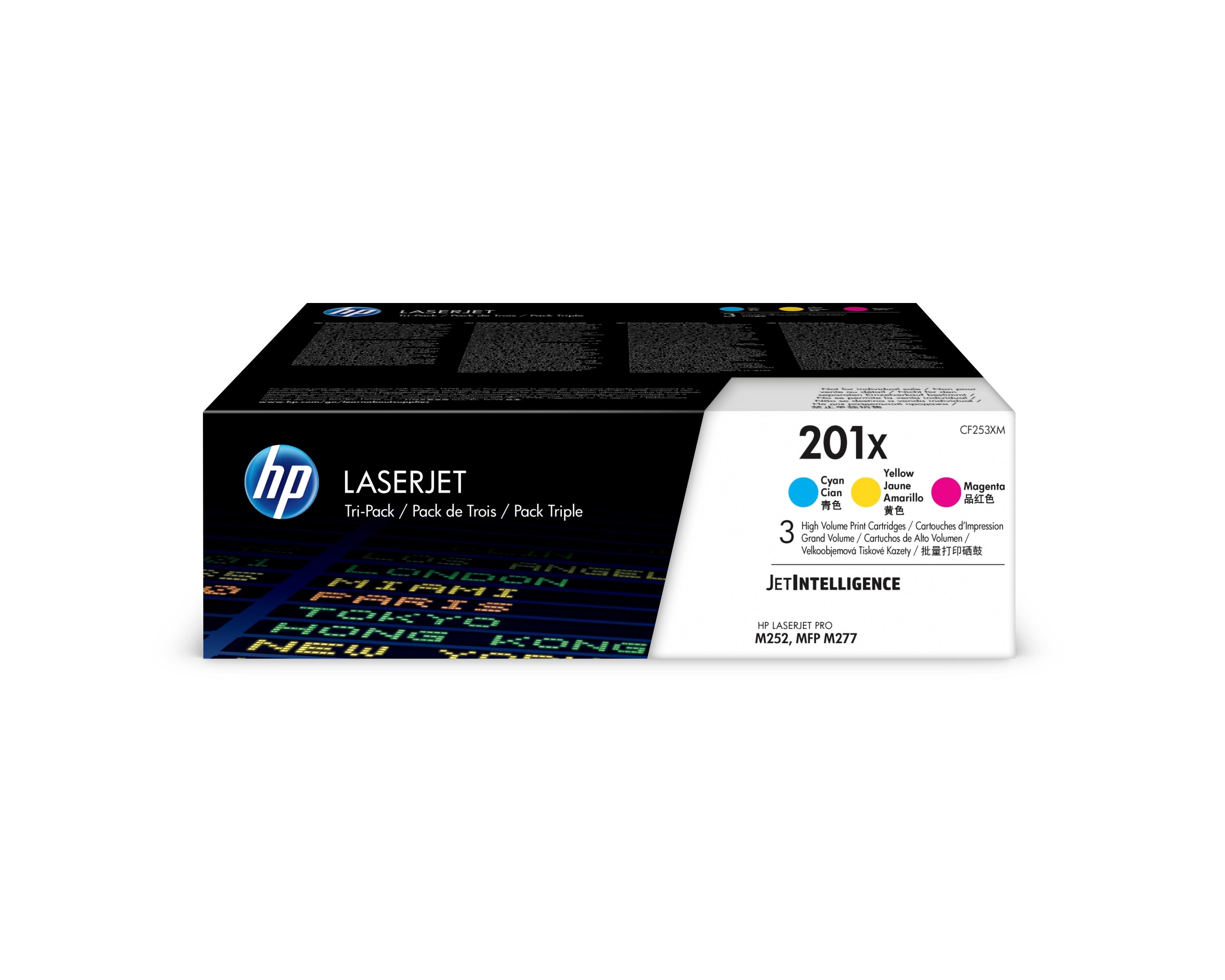 HP Toner Tri-Pack 201X CMY CF253XM CLJ Pro M252/MFP277 2300 p.