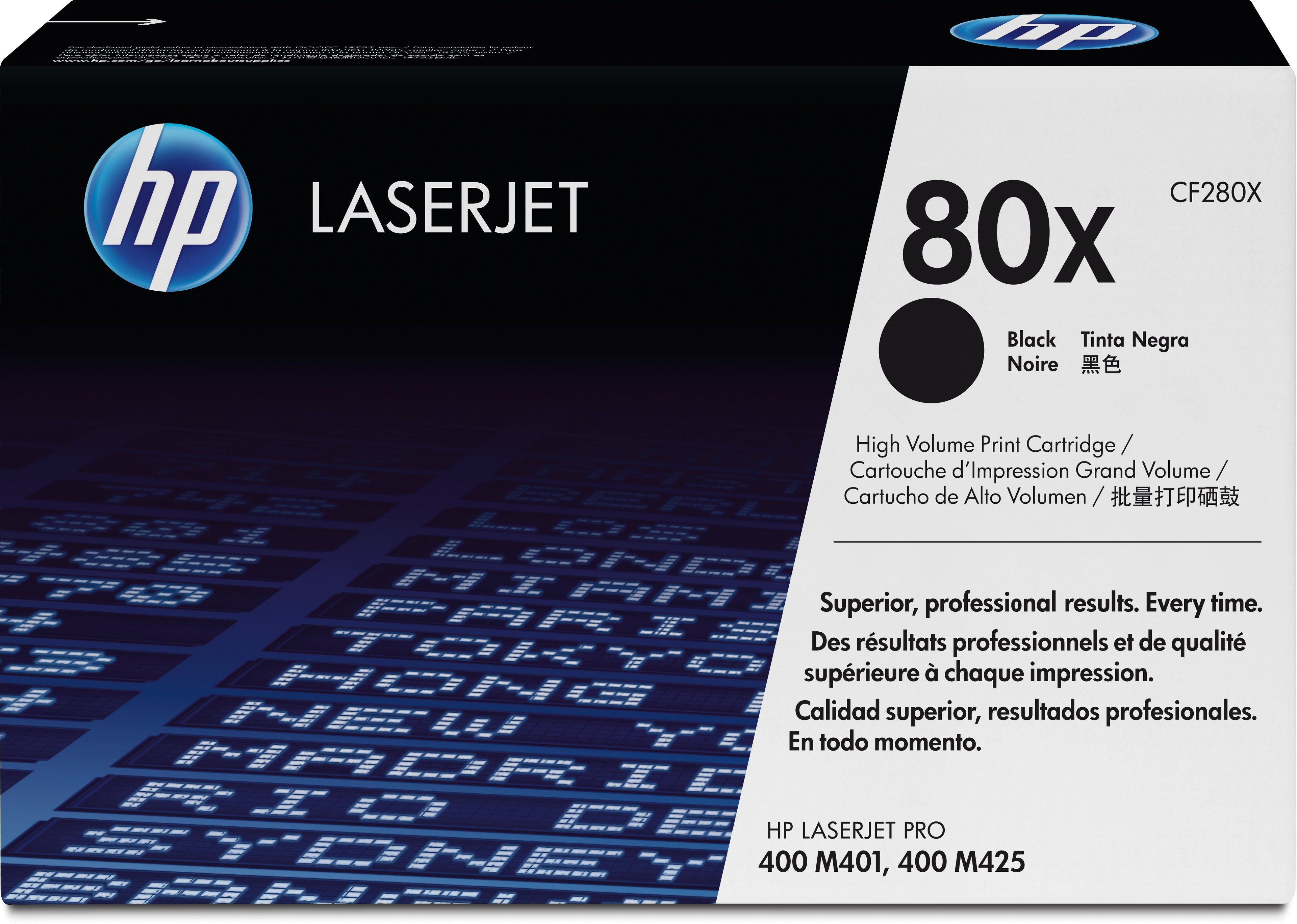 HP Cartouche toner 80X noir CF280X LaserJet Pro 400 6900 pages