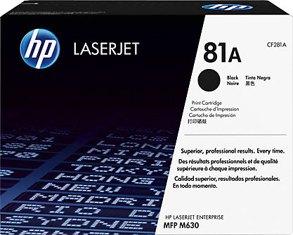 HP Cartouche toner 81A noir CF281A LJ Enterprise M630 10'500 p.