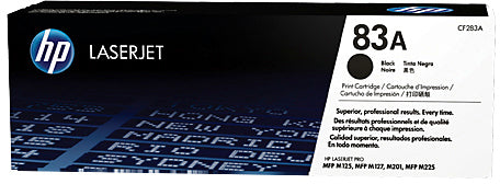 HP Cartouche toner 83A noir CF283A LaserJet Pro M125 1500 pages