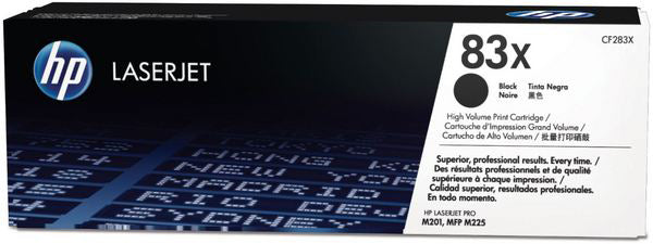 HP Cartouche toner 83X noir CF283X LaserJet Pro M225 2200 p.