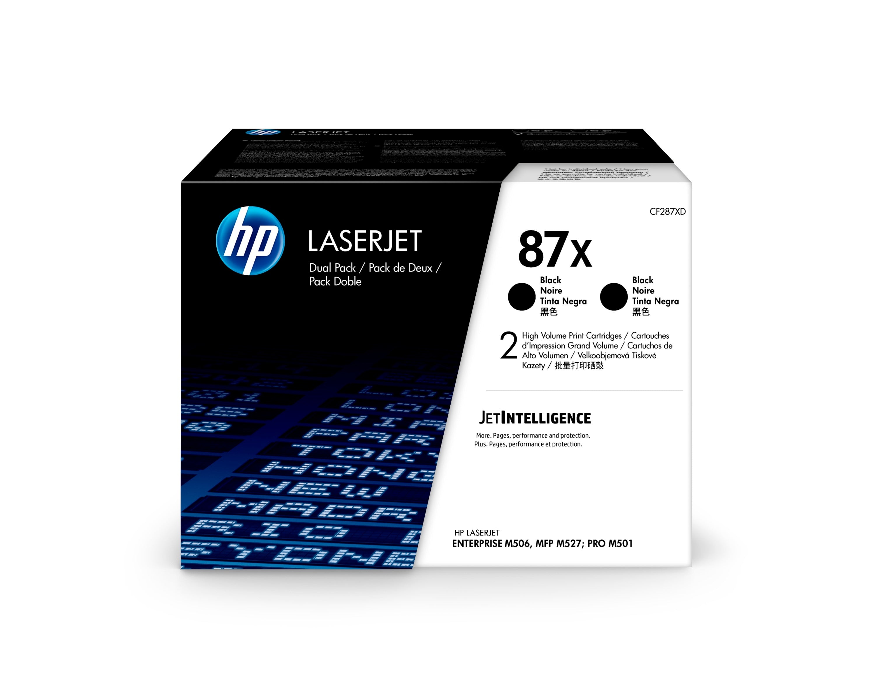 HP Cartouche toner 87X noir CF287XD LJ Enterprise M527 2 pcs.