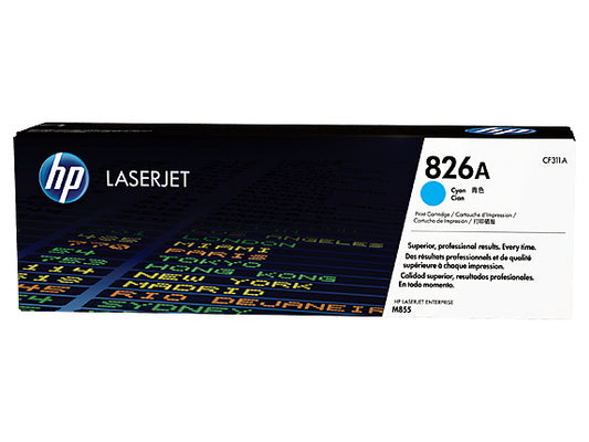 HP Cartouche toner 826A cyan CF311A CLJ Enterprise M855 31'500 p.