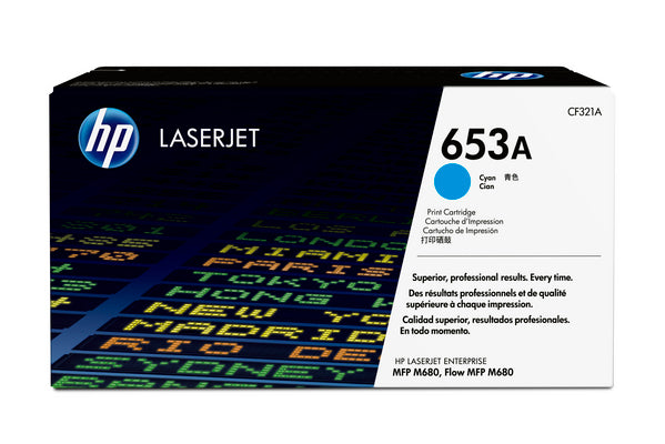 HP Cartouche toner 653A cyan CF321A CLJ Enterprise M680 16'500 p.