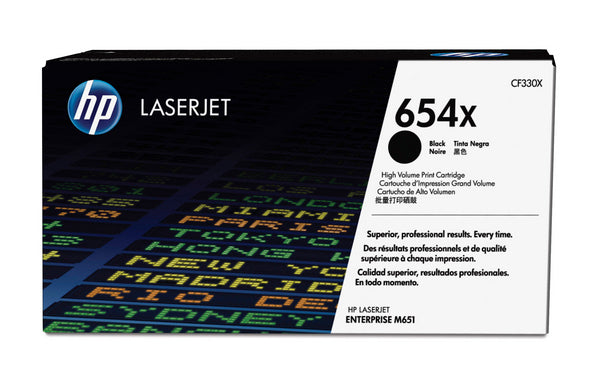 HP Cartouche toner 654X noir CF330X CLJ Enterprise M651 20'500 p.