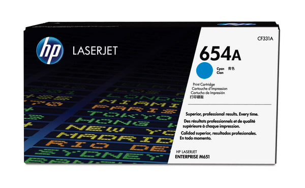 HP Cartouche toner 654A cyan CF331A CLJ Enterprise M651 15'000 p.