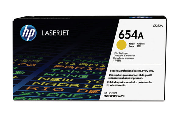 HP Cartouche toner 654A yellow CF332A CLJ Enterprise M651 15'000 p.