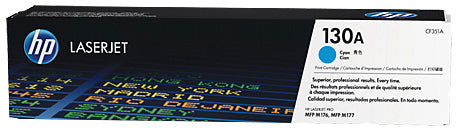 HP Cartouche toner 130A cyan CF351A Color LJ Pro M176 1000 p.