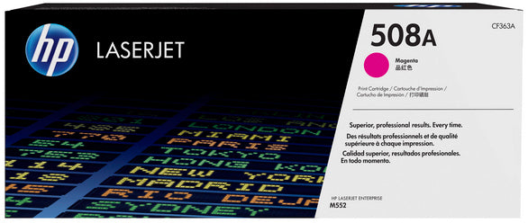 HP Cartouche toner 508A magenta CF363A CLJ Enterprise M552 5000 p.