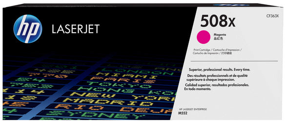 HP Cartouche toner 508X magenta CF363X CLJ Enterprise M552 9500 p.