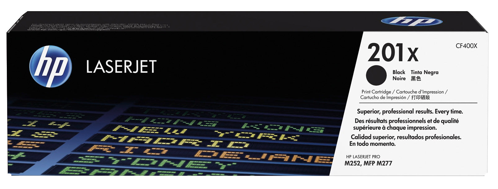 HP Cartouche toner 201X noir CF400X CLJ Pro M252/MFP277 2800 p.