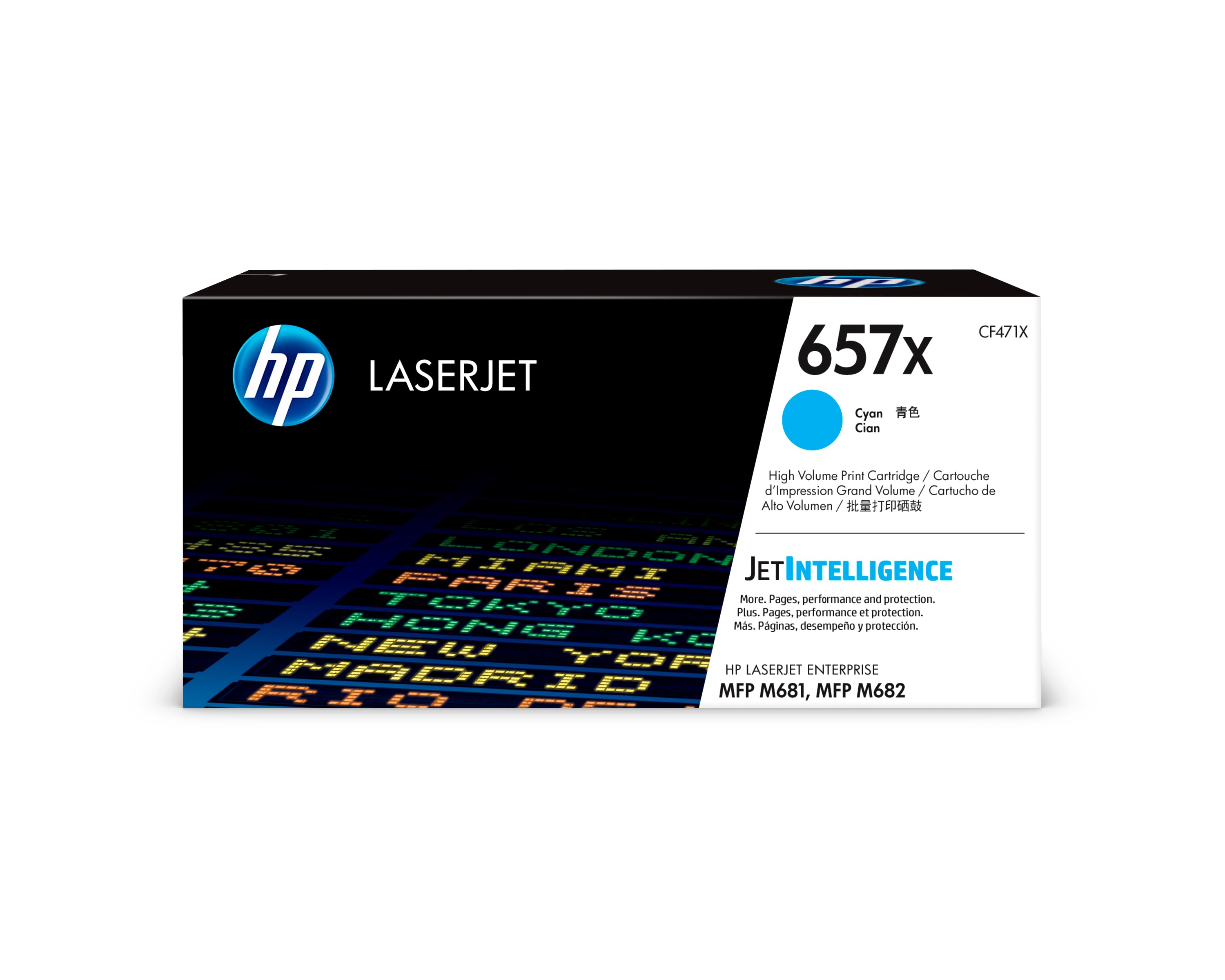 HP Cartouche Toner 657X cyan CF471X CLJ Enterprise M681 23'000 p.