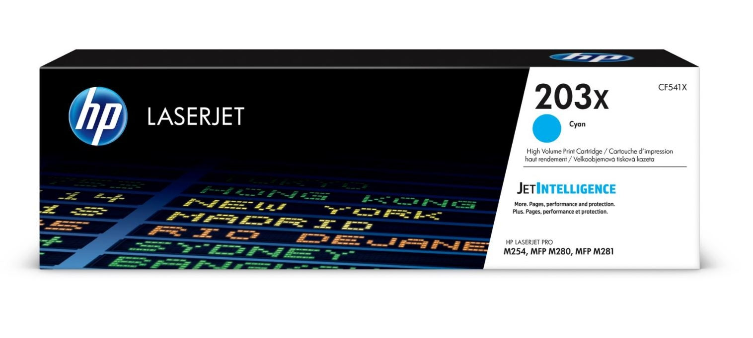 HP Cartouche Toner 203X cyan CF541X CLJ Pro M254/MFP M280 2500 p.