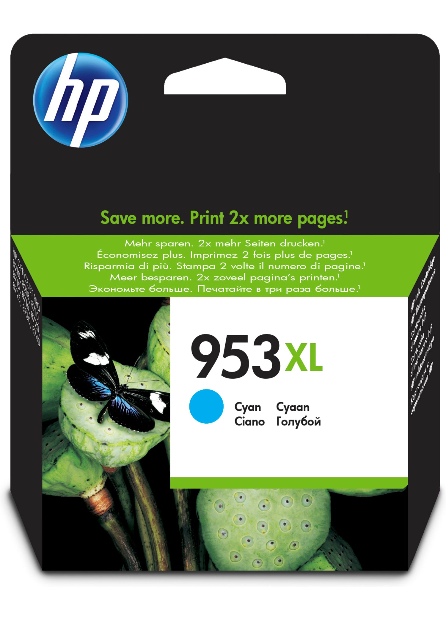 HP Cart. d'encre 953XL cyan F6U16AE OfficeJet Pro 8710 1450 p.