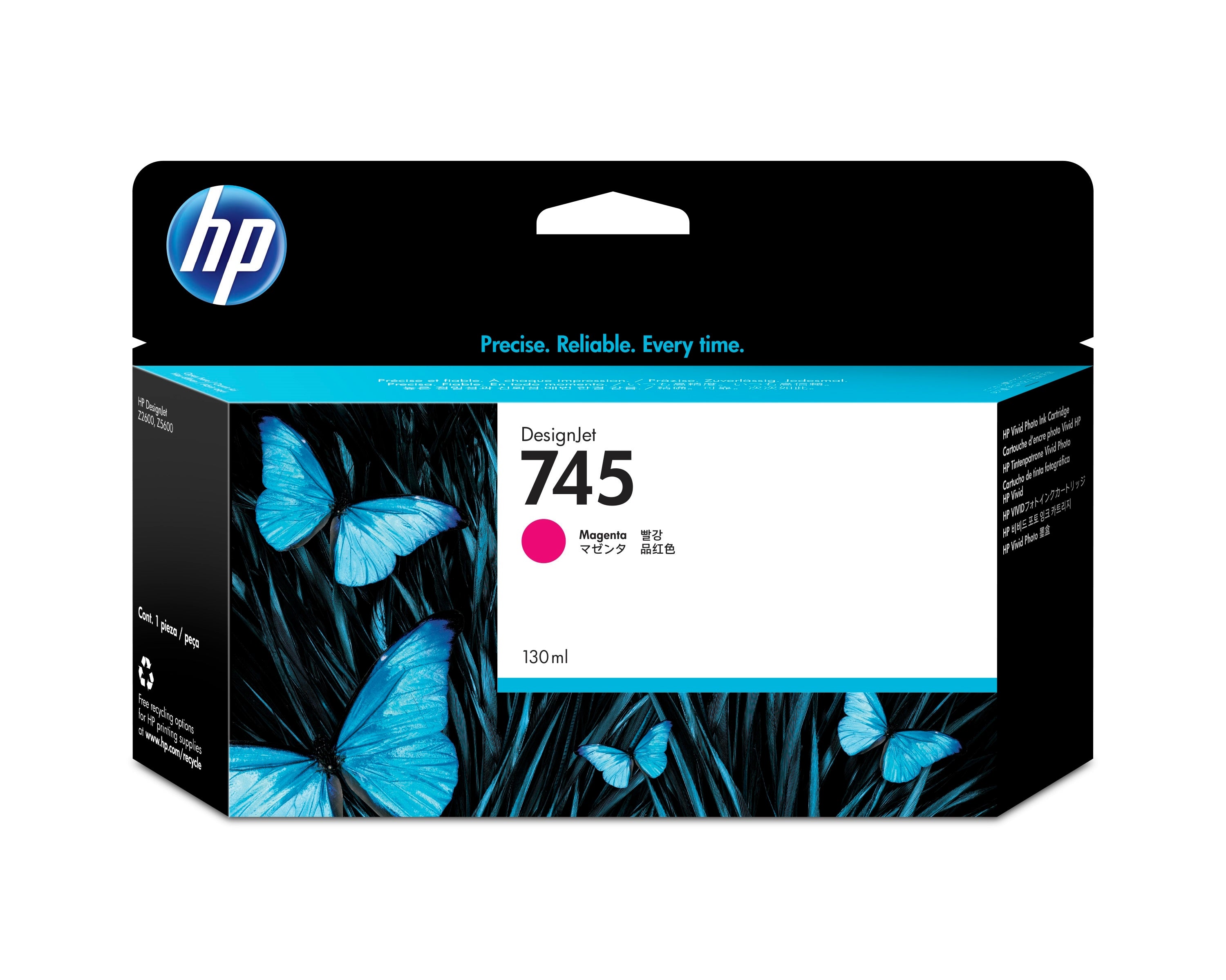 HP Cart. d'encre 745 magenta F9J95A DesignJet Z5600 130ml