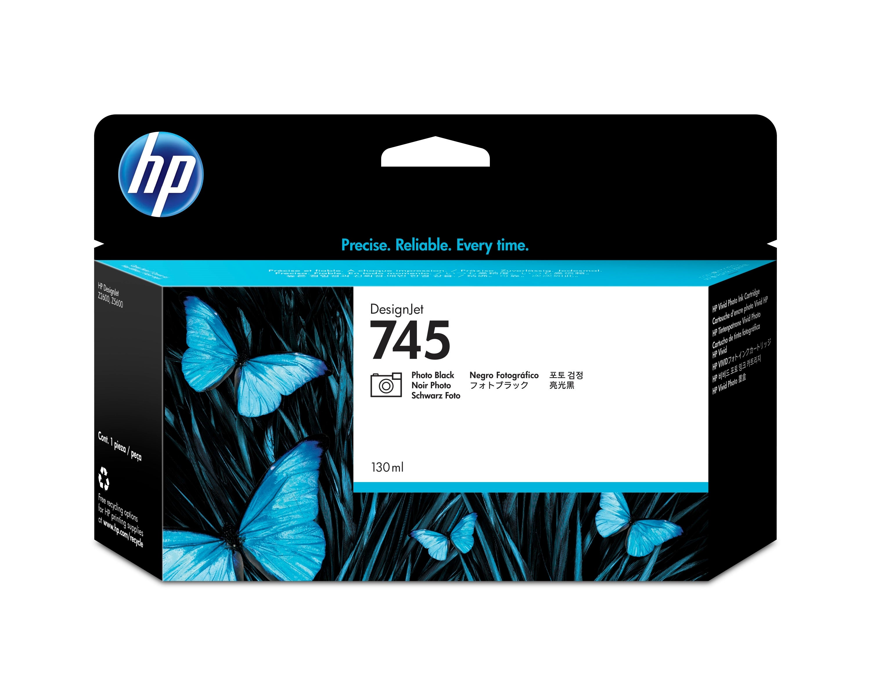 HP Cart. d'encre 745 photo black F9J98A DesignJet Z5600 130ml