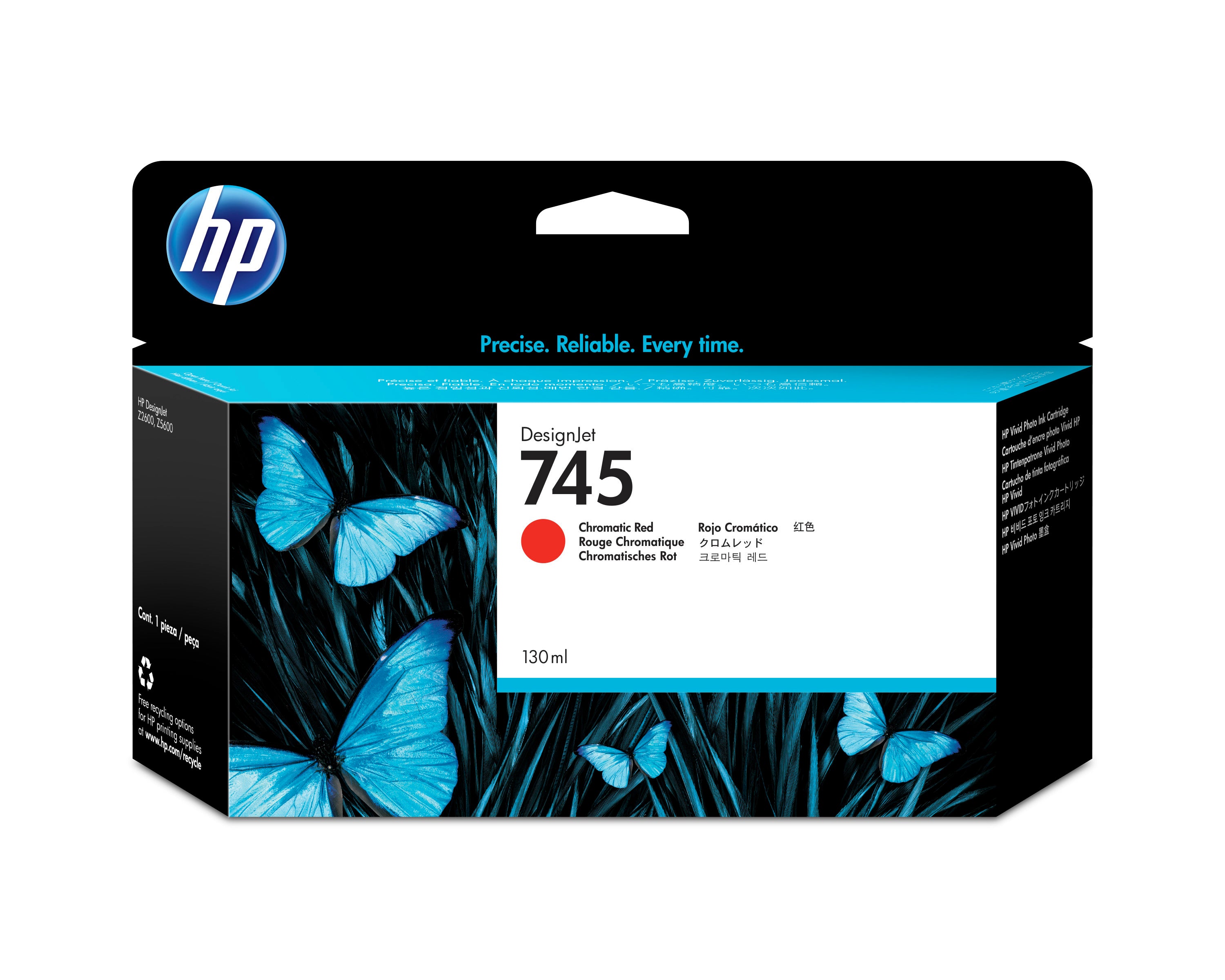 HP Cart. d'encre 745 chrom. red F9K00A DesignJet Z5600 130ml