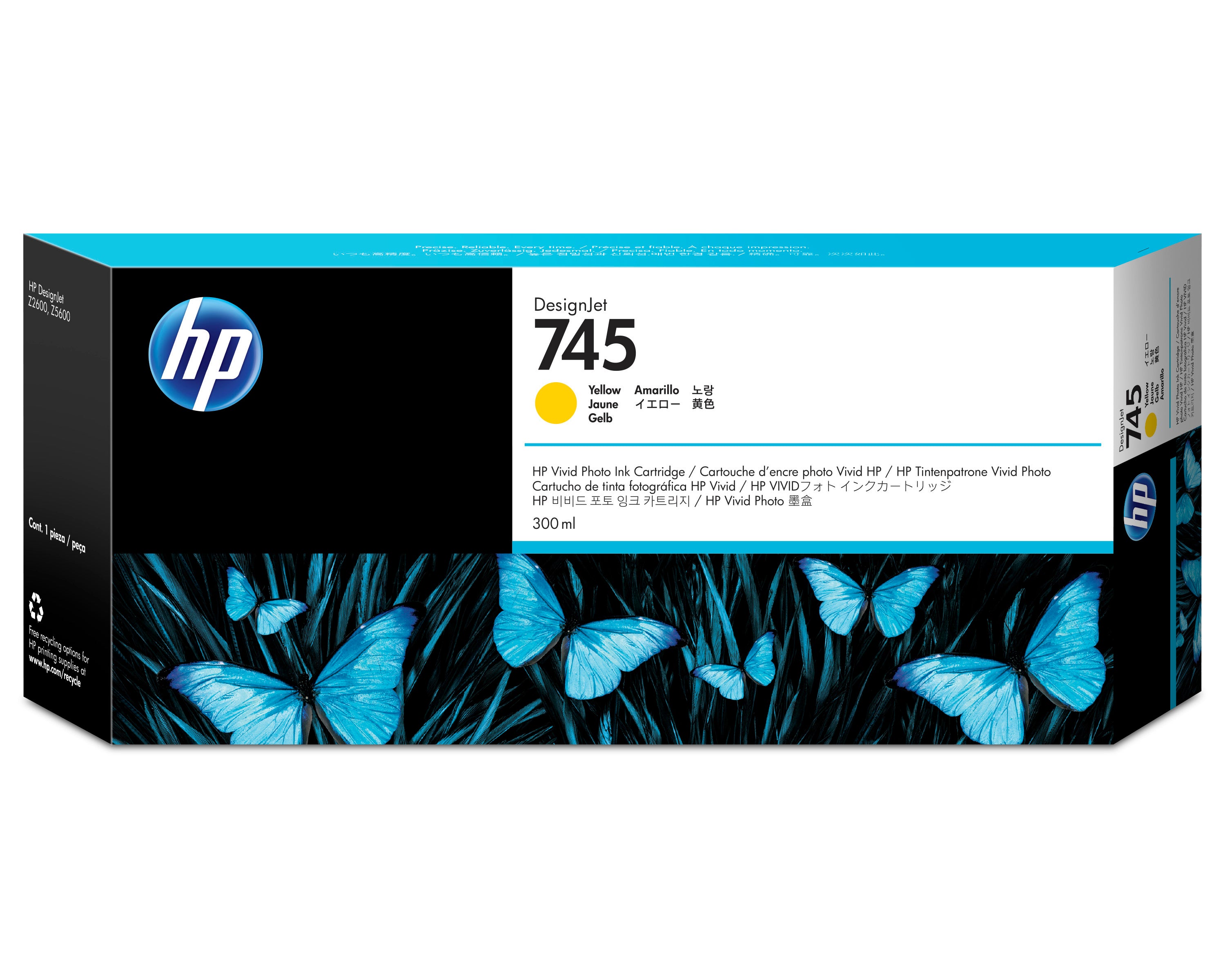 HP Cart. d'encre 745 yellow F9K02A DesignJet Z5600 300ml