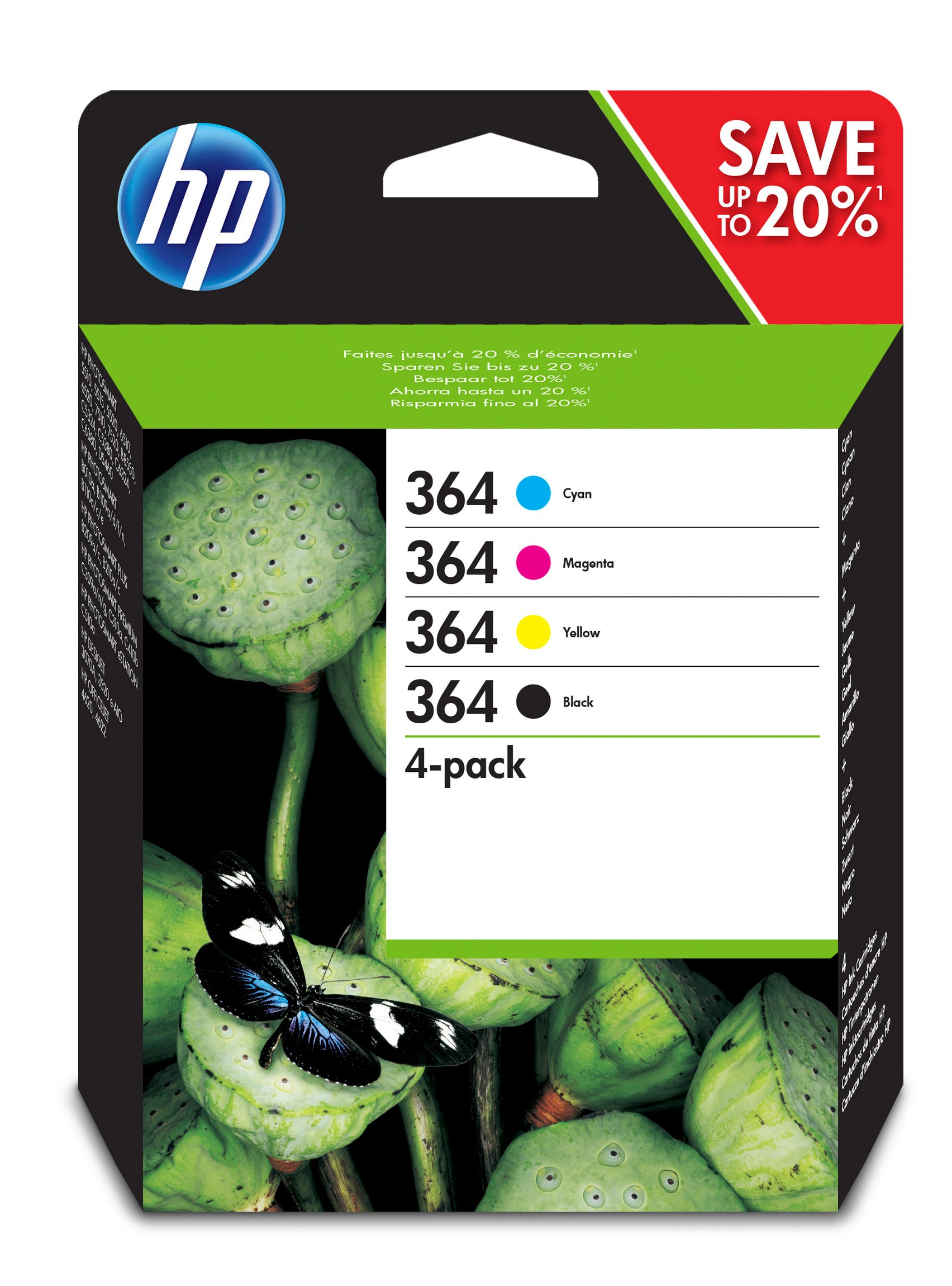 HP Combopack 364 CMYBK N9J73AE PhotoSmart D5460 300/250 p.