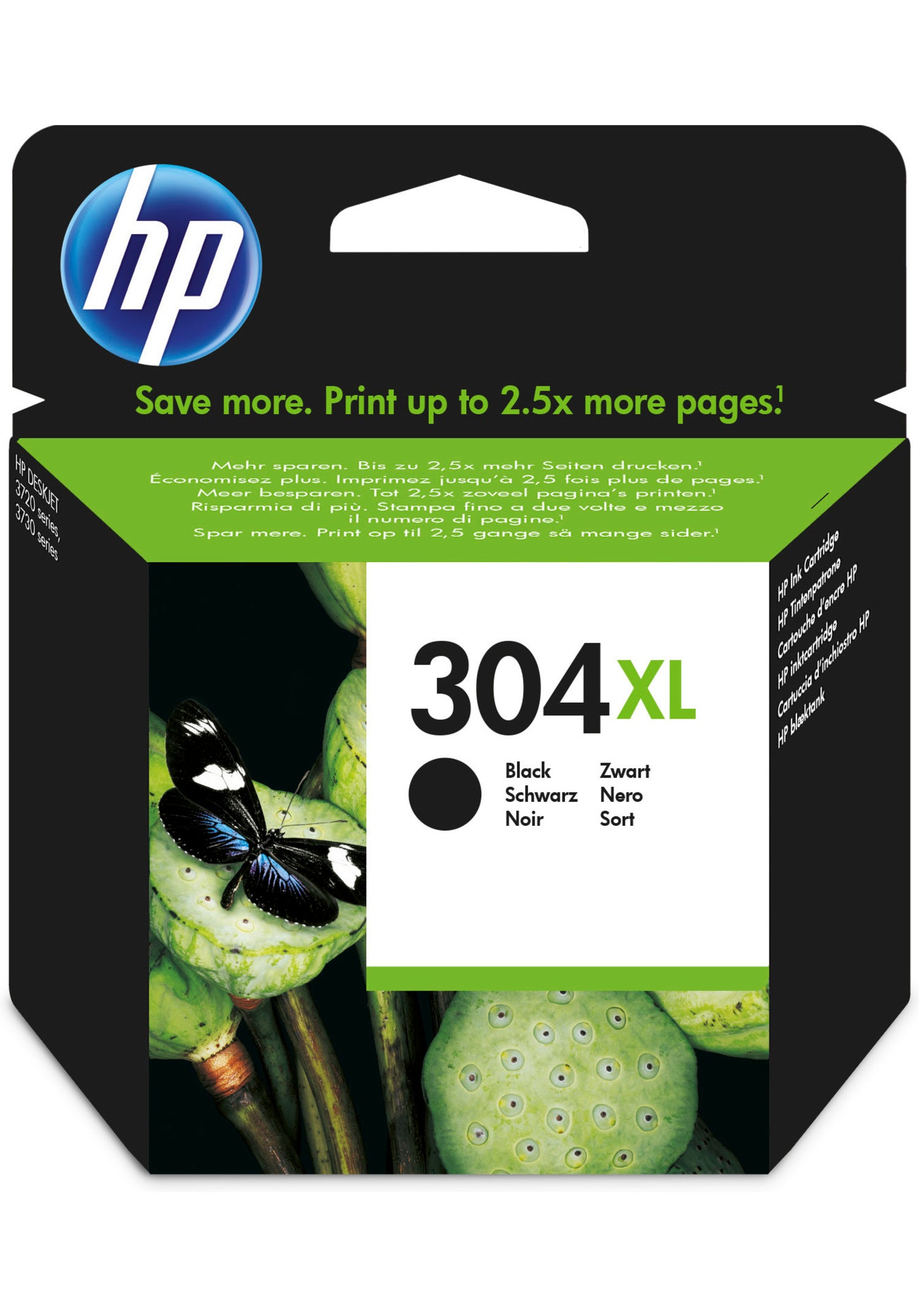 HP Cartouche d'encre 304XL noir N9K08AE DeskJet 3720/30 300 pages