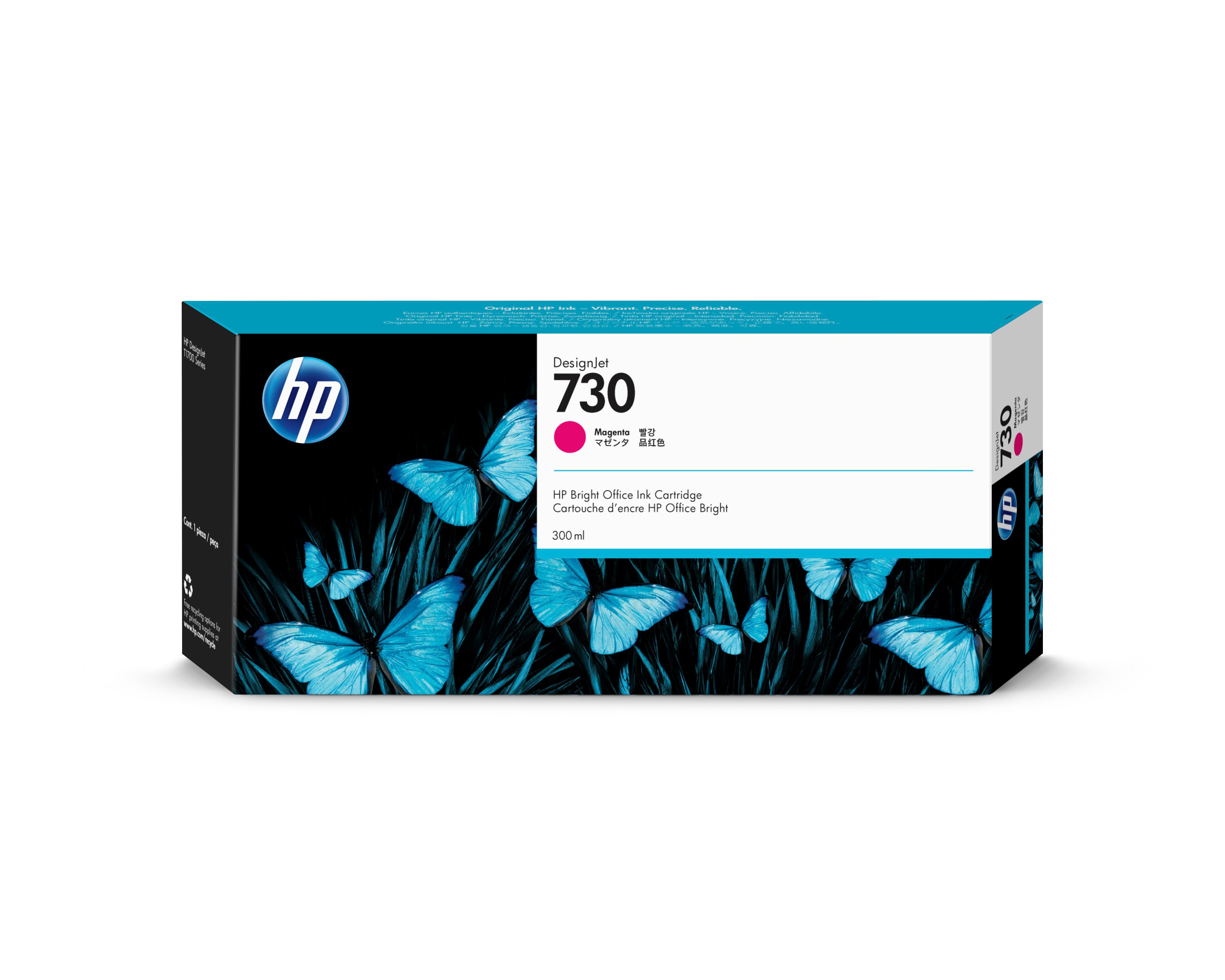 HP Cart. d'encre 730 magenta P2V69A DesignJet T1700 300ml
