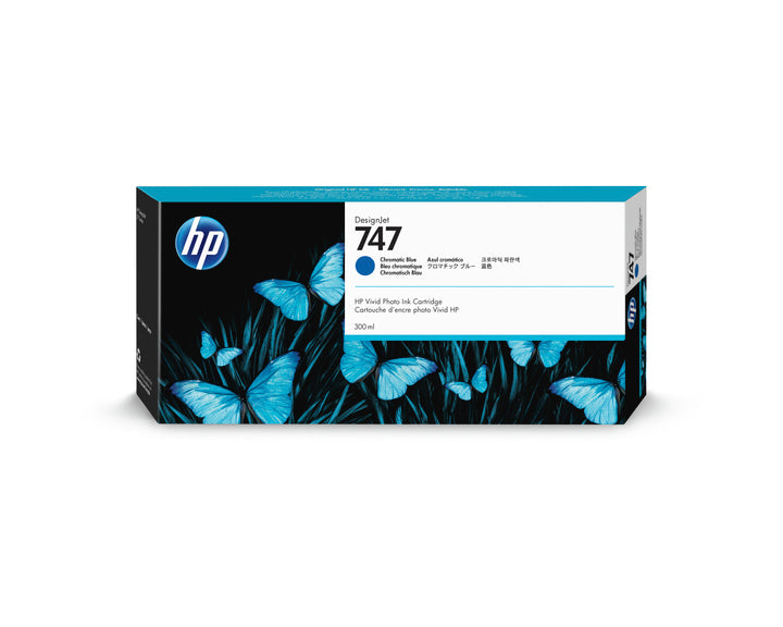 HP Cart. d'encre 747 chrom. blue P2V85A DesignJet Z9+ 300ml