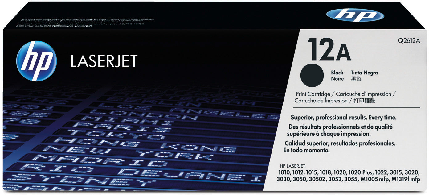 HP Cartouche toner 12A noir Q2612A LaserJet 1010 2000 pages