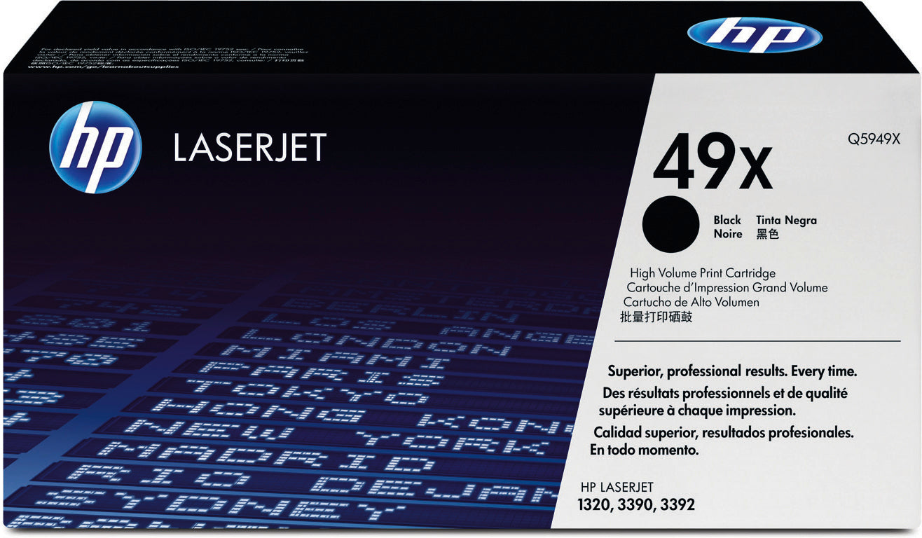 HP Cartouche toner 49X noir Q5949X LaserJet 1320 6000 p.