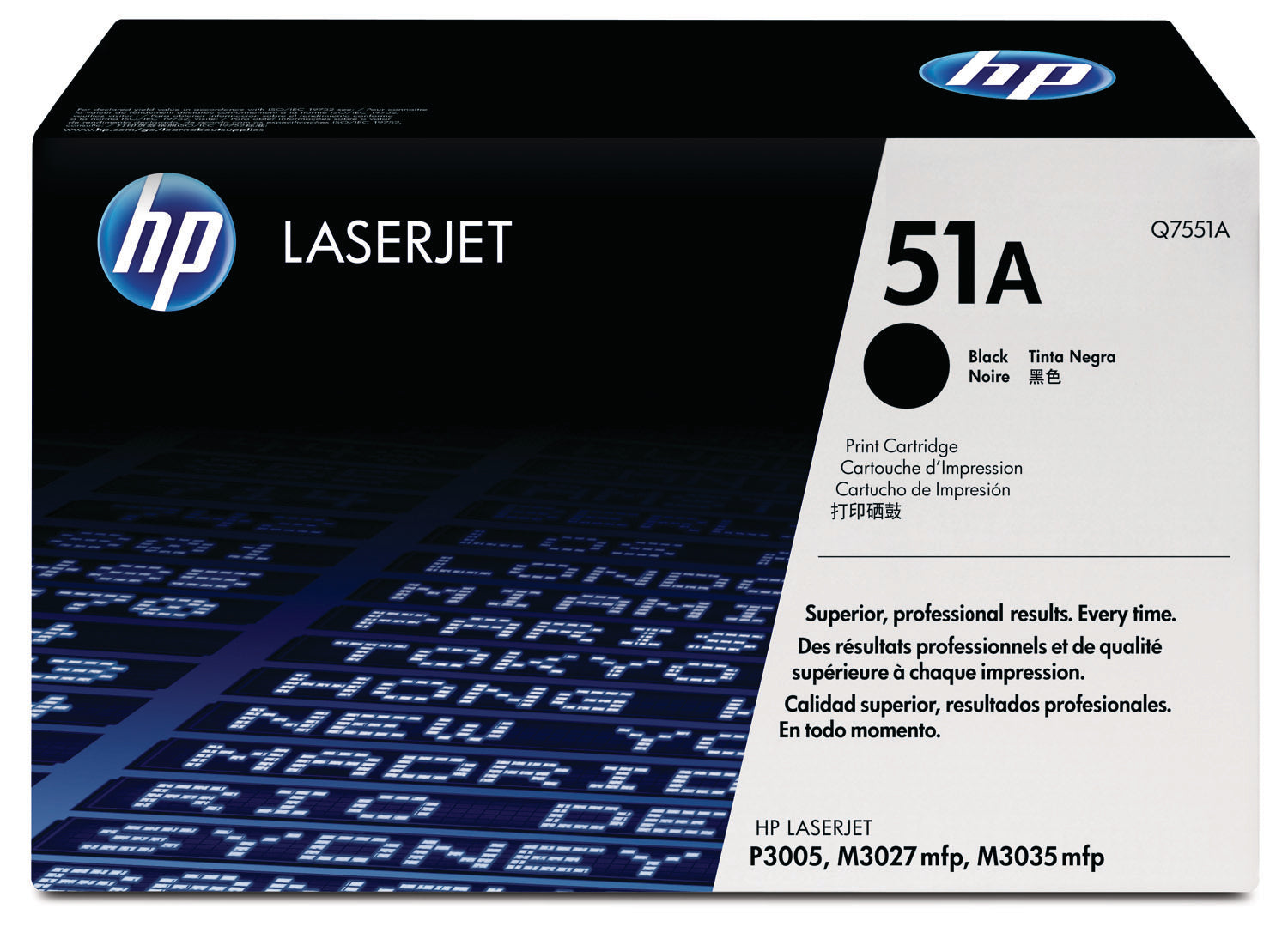 HP Cartouche toner 51A noir Q7551A LaserJet P3005 6500 pages