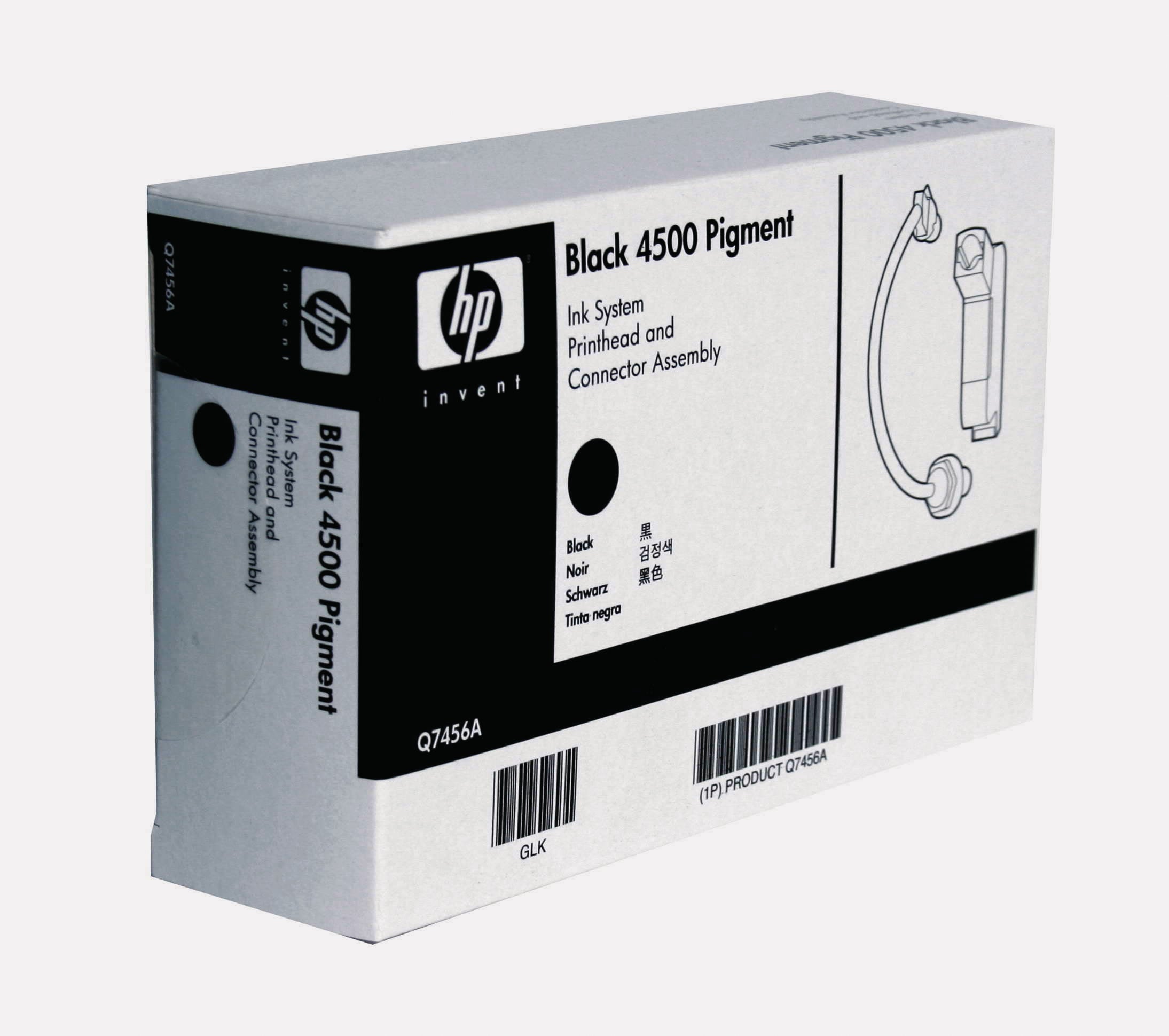HP SPS 4500 Tête d'impr. pigment noir Q7456A et Connector Assembly