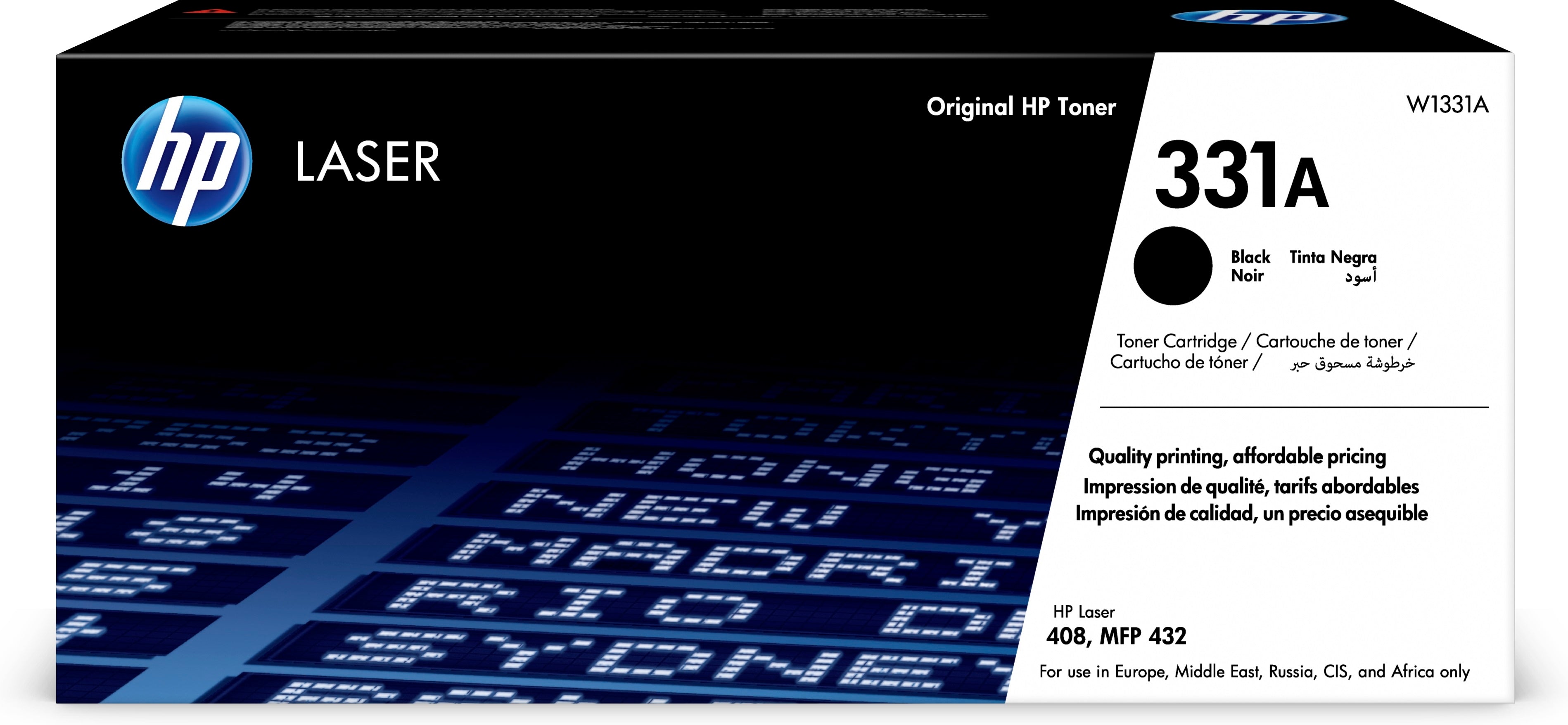 HP Cartouche toner 331A noir W1331A Laser 408dn/MFP 432fdn 5000 p.