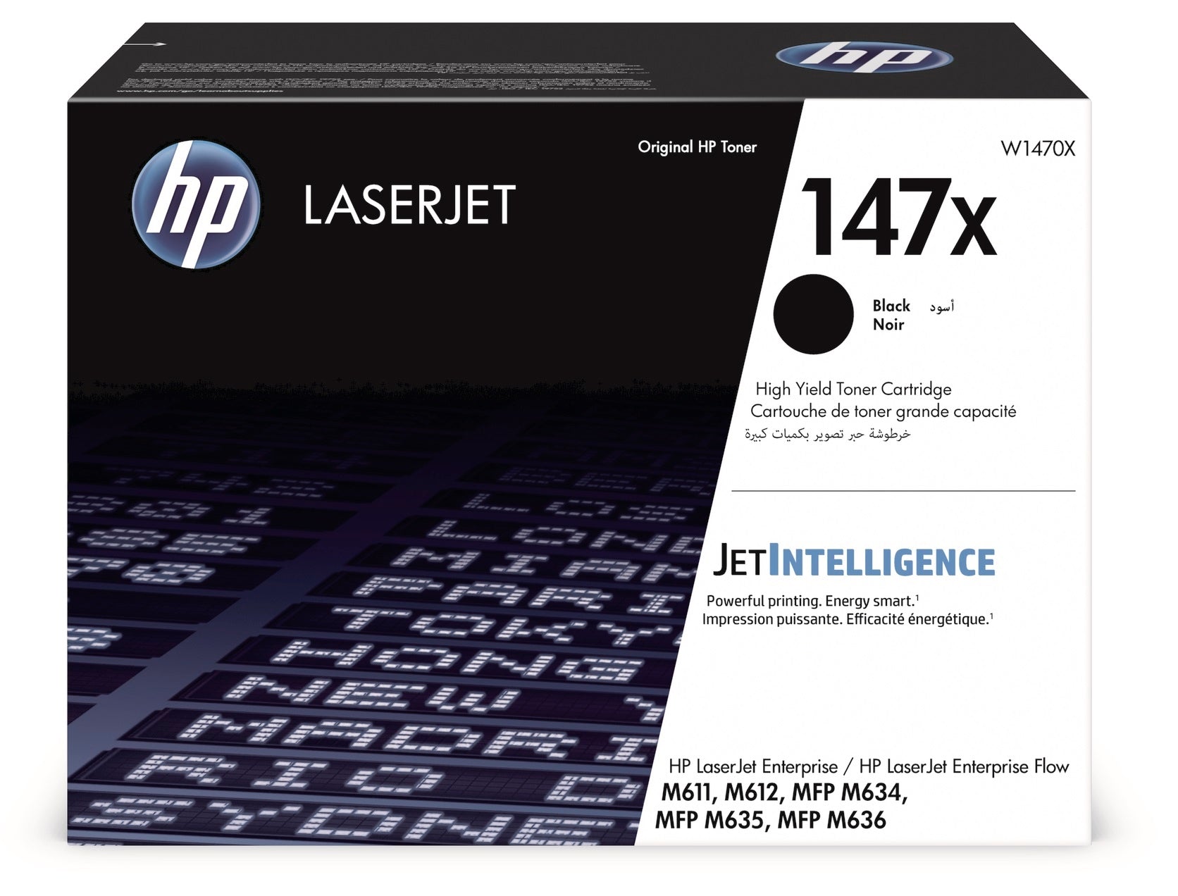 HP Cartouche toner 147X noir W1470X LJ Enterprise M611 25'200 p.
