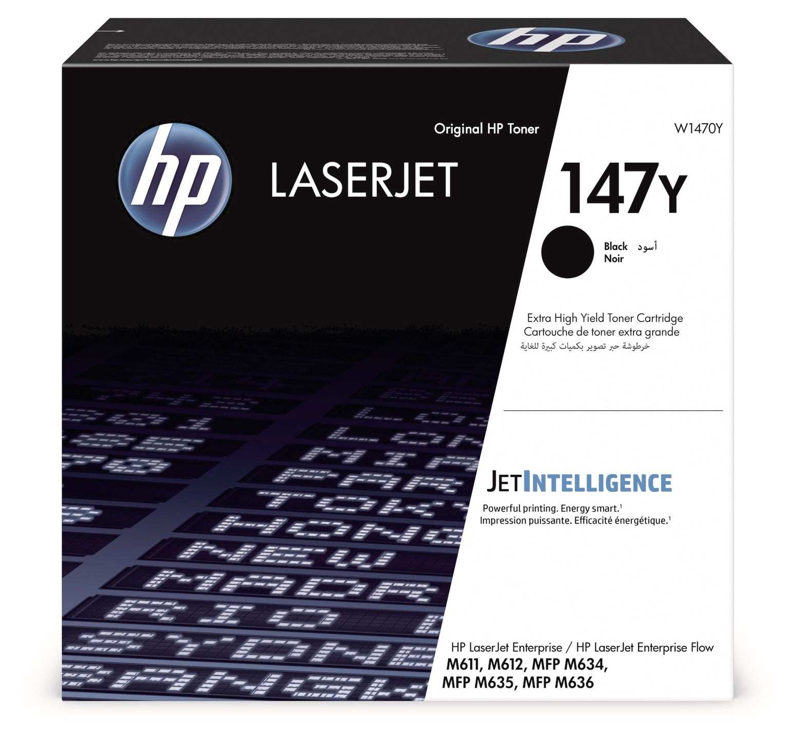 HP Cartouche toner 147Y noir W1470Y LJ Enterprise M611 42'000 p.